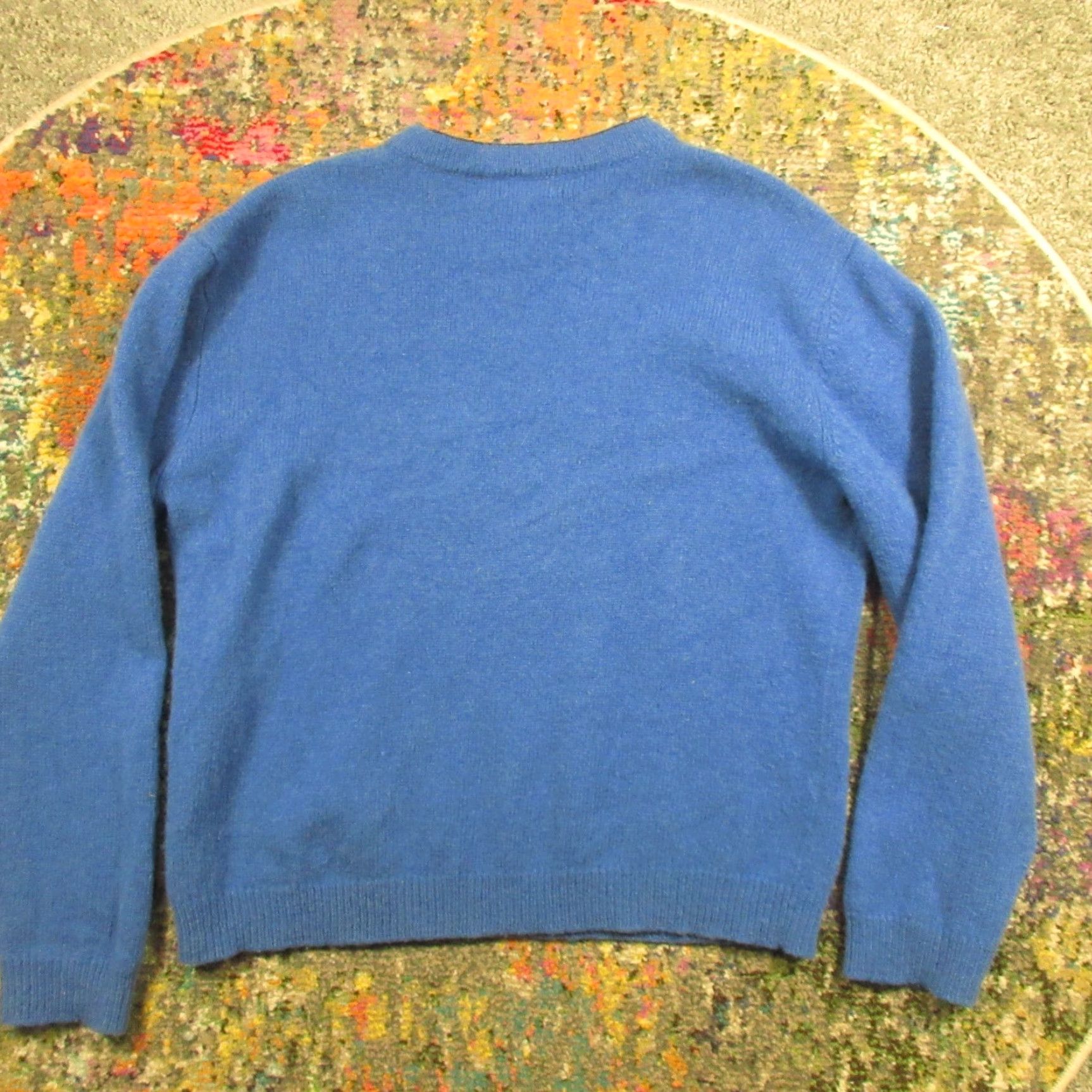 Vintage Northern Apparel Sweater Men XL Blue Stripe Crew Neck Wool Knit Pullover Casual Winter Fall Size US XL / EU 56 / 4 - 2 Thumbnail