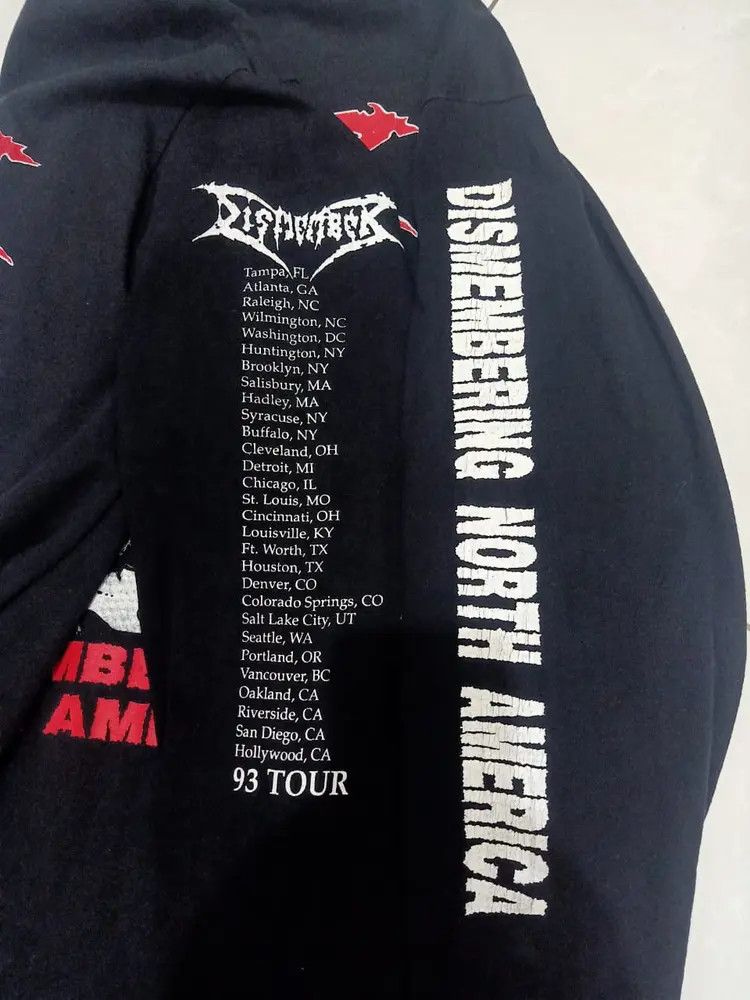 Band Tees Dismember - Pieces North America 1993 Tour Long Sleeve Size US XL / EU 56 / 4 - 3 Thumbnail