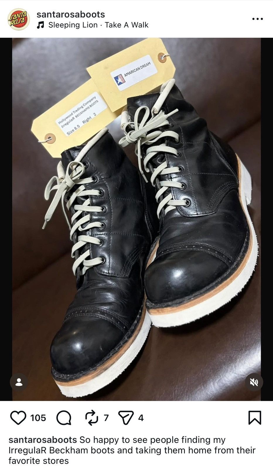 Hollywood Trading Company HTC IrregulaR David BECKHAMS BOOTS Size US 7 / EU 40 - 19 Thumbnail