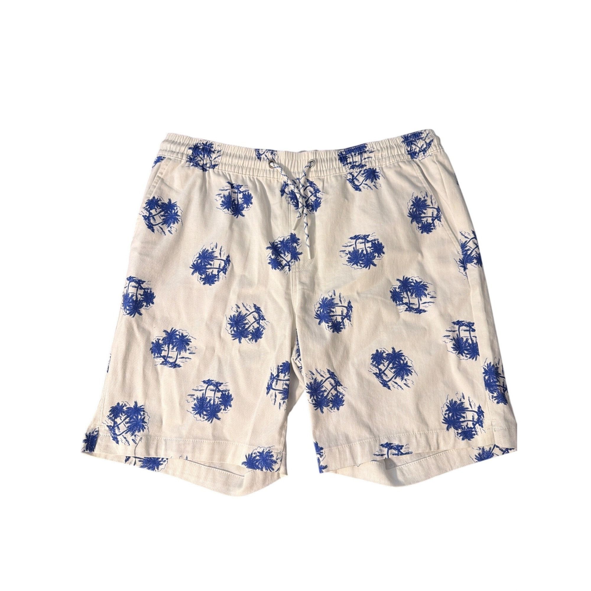 Other Essex Crossing Stretch Twill Shorts Pull On White Blue Palm Size US 40 / EU 56 - 1 Thumbnail