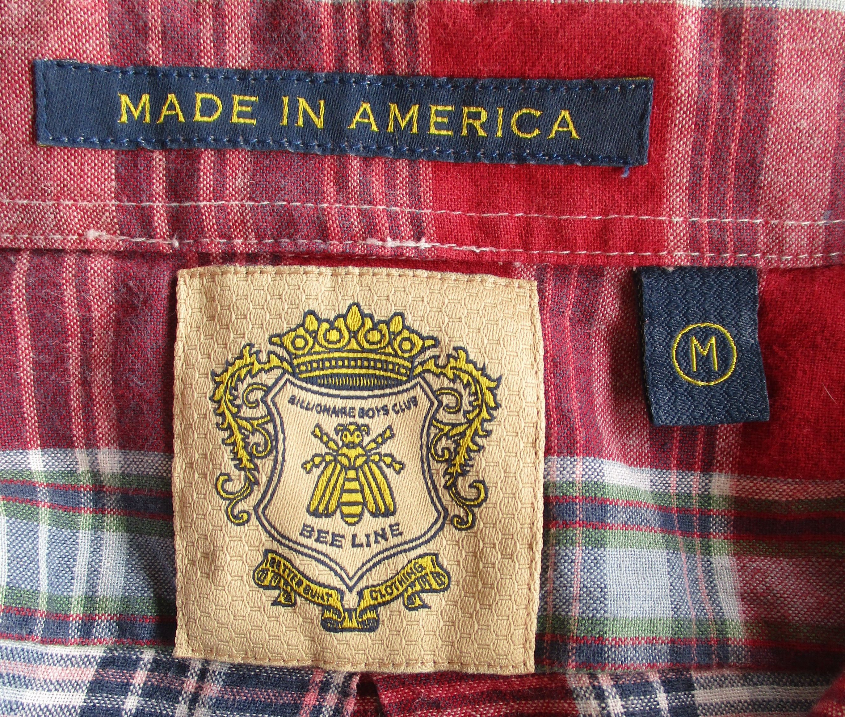 Bee Line by Billionaire Boys Club BEE LINE Plaid Gingham Shirt Made in USA Size US M / EU 48-50 / 2 - 8 Thumbnail