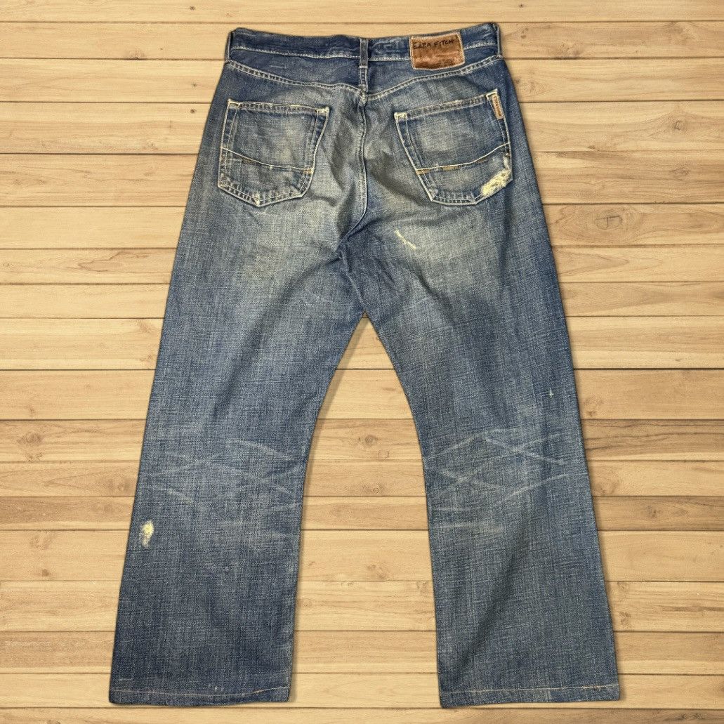 Beauty Beast Bootcut Ezra Fitch Distressed y2k Style Wide Leg Denim Size US 33 - 2 Thumbnail