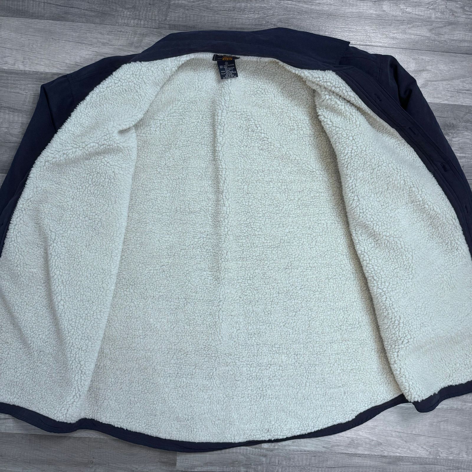 Vintage Vintage 90s Navy Barn Chore Coat jacket Sherpa Lined Size US XL / EU 56 / 4 - 2 Thumbnail