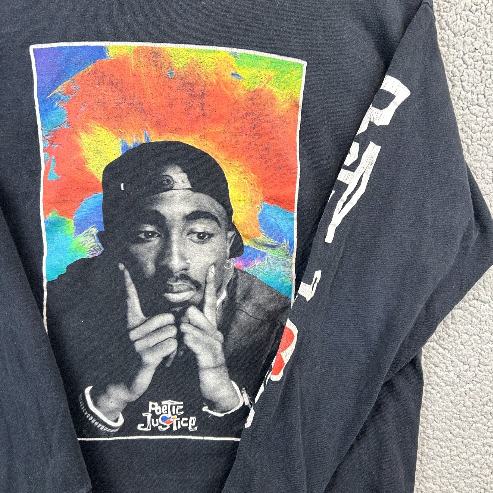Vintage Tupac Poetic Justice Shirt Adult Large Black Graphic Tee Long Sleeve Men Size US L / EU 52-54 / 3 - 2 Thumbnail