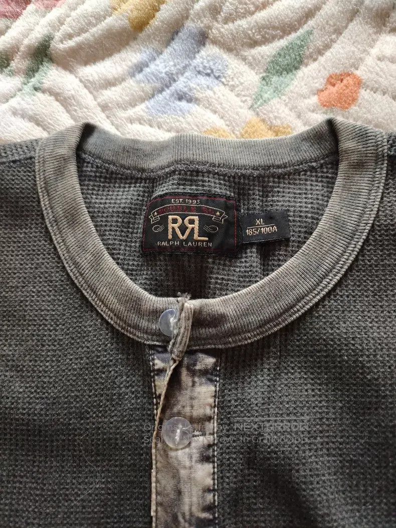 RRL Ralph Lauren RRL Ralph Lauren Short-sleeve polo shirt, gray classic mes Size US XL / EU 56 / 4 - 2 Thumbnail