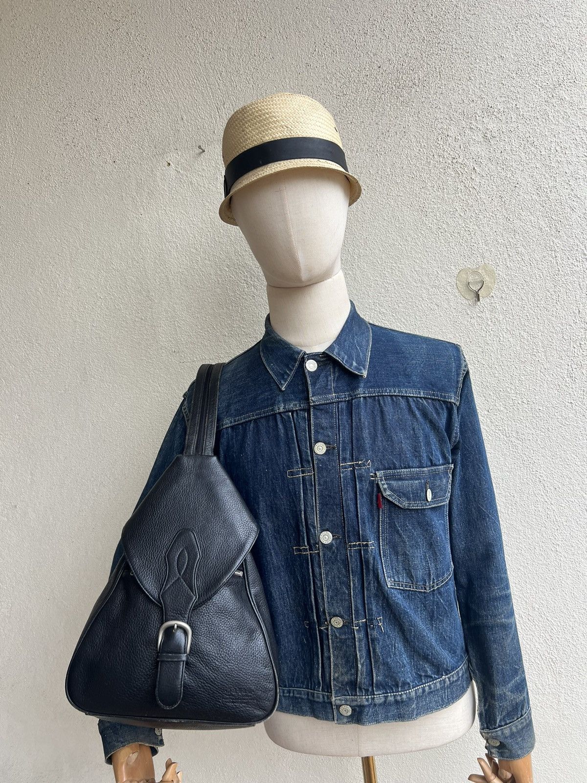 Leather Vintage RAVIR Tokyo Patina Leather Multi Way Backpack Bag Size ONE SIZE - 3 Thumbnail