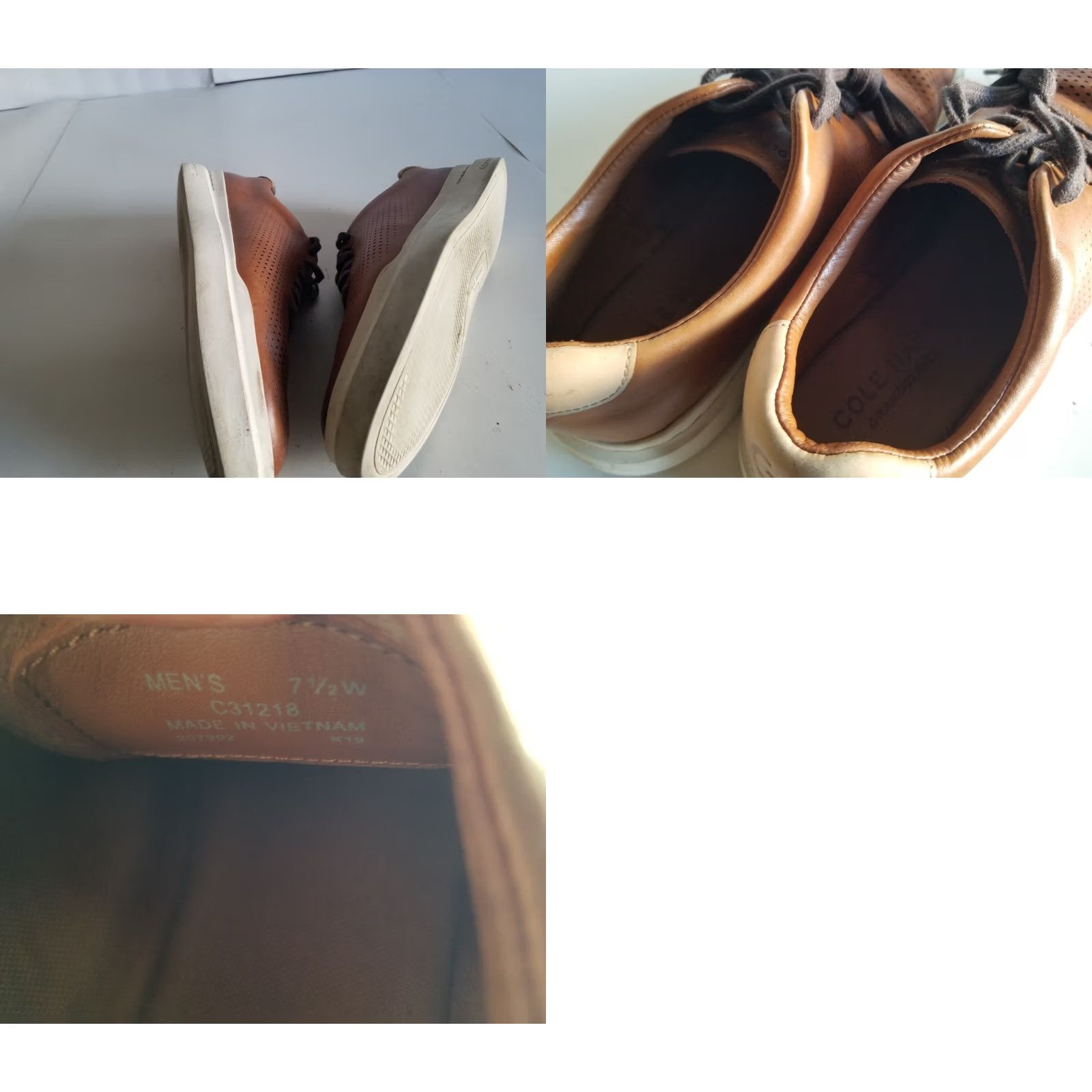 Cole Haan Cole Haan GrandPrø Rally Laser Cut Sneaker Mens Size 7.5 British Tan Leather Brown Style Fashion Sneakers Size US 8 / EU 41 - 8 Thumbnail