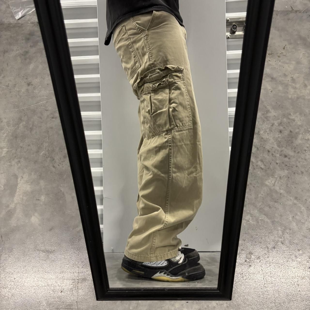 Japanese Brand × Vintage Crazy Vintage Y2K/2000s Baggy Khaki Streetwear Skater Cargo Pants! Size US 30 / EU 46 - 2 Thumbnail