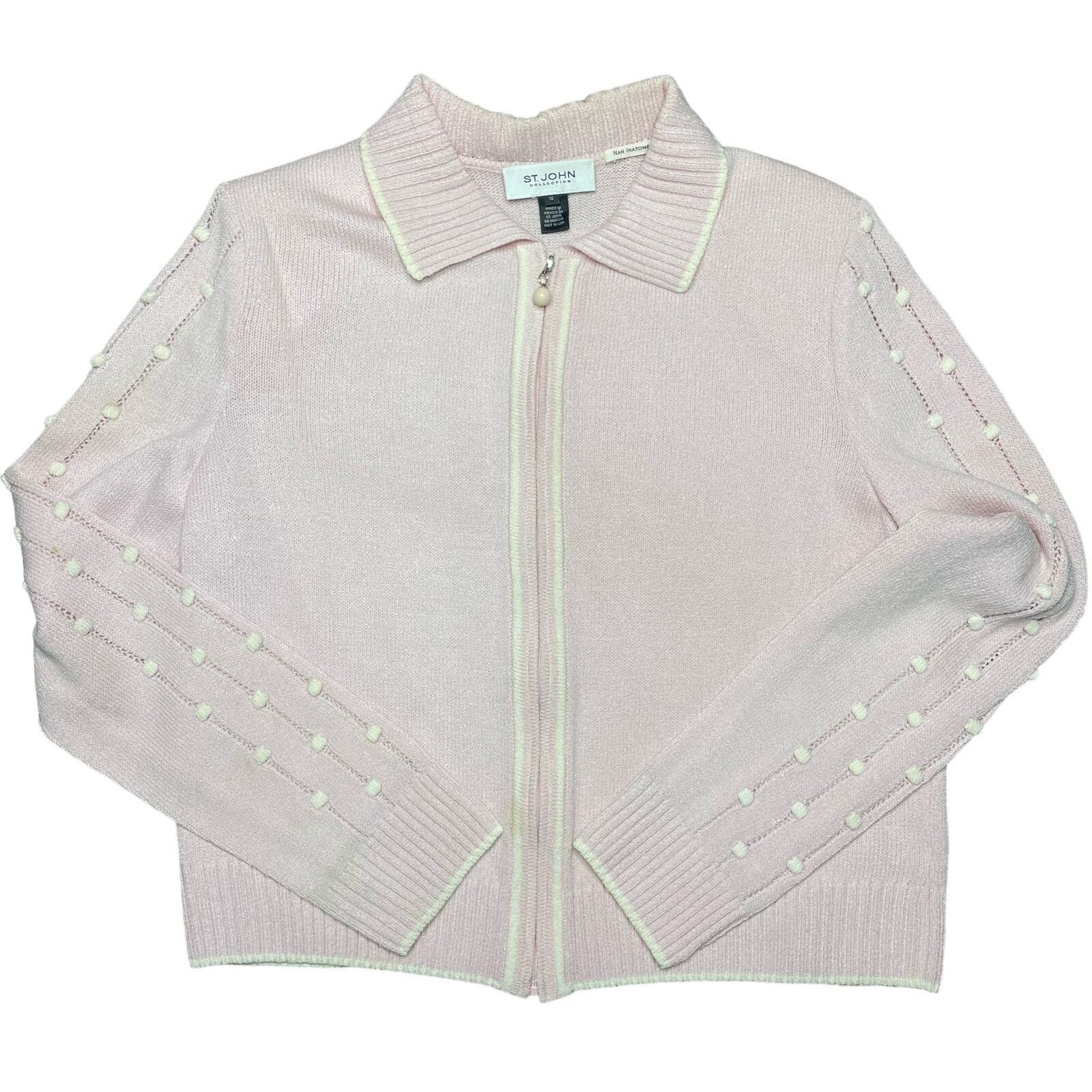 St. John St. John Collection Zip Up Sweater Size 12 Size XL / US 12-14 / IT 48-50 - 8 Thumbnail