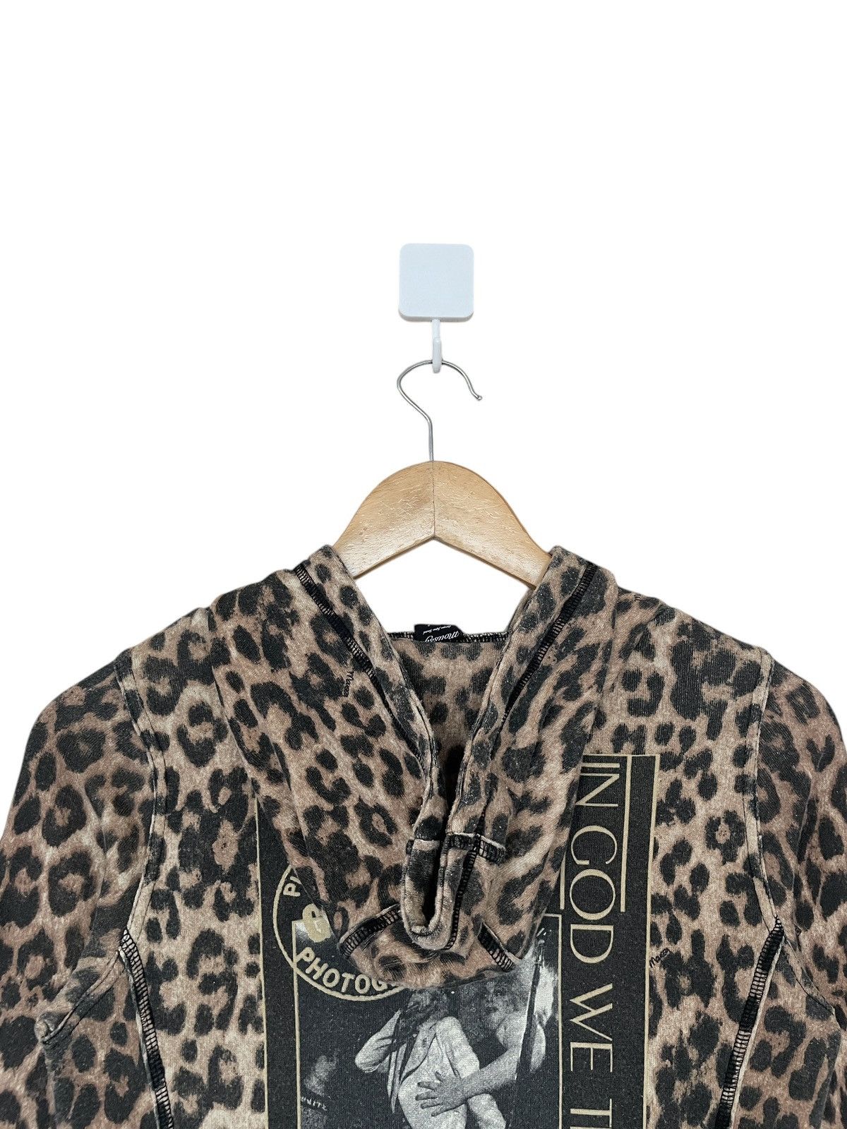 Japanese Brand × MOUSSY × Vintage Vintage Japanese Brand Moussy Leopard Hoodie 1990s Size US M / EU 48-50 / 2 - 8 Thumbnail