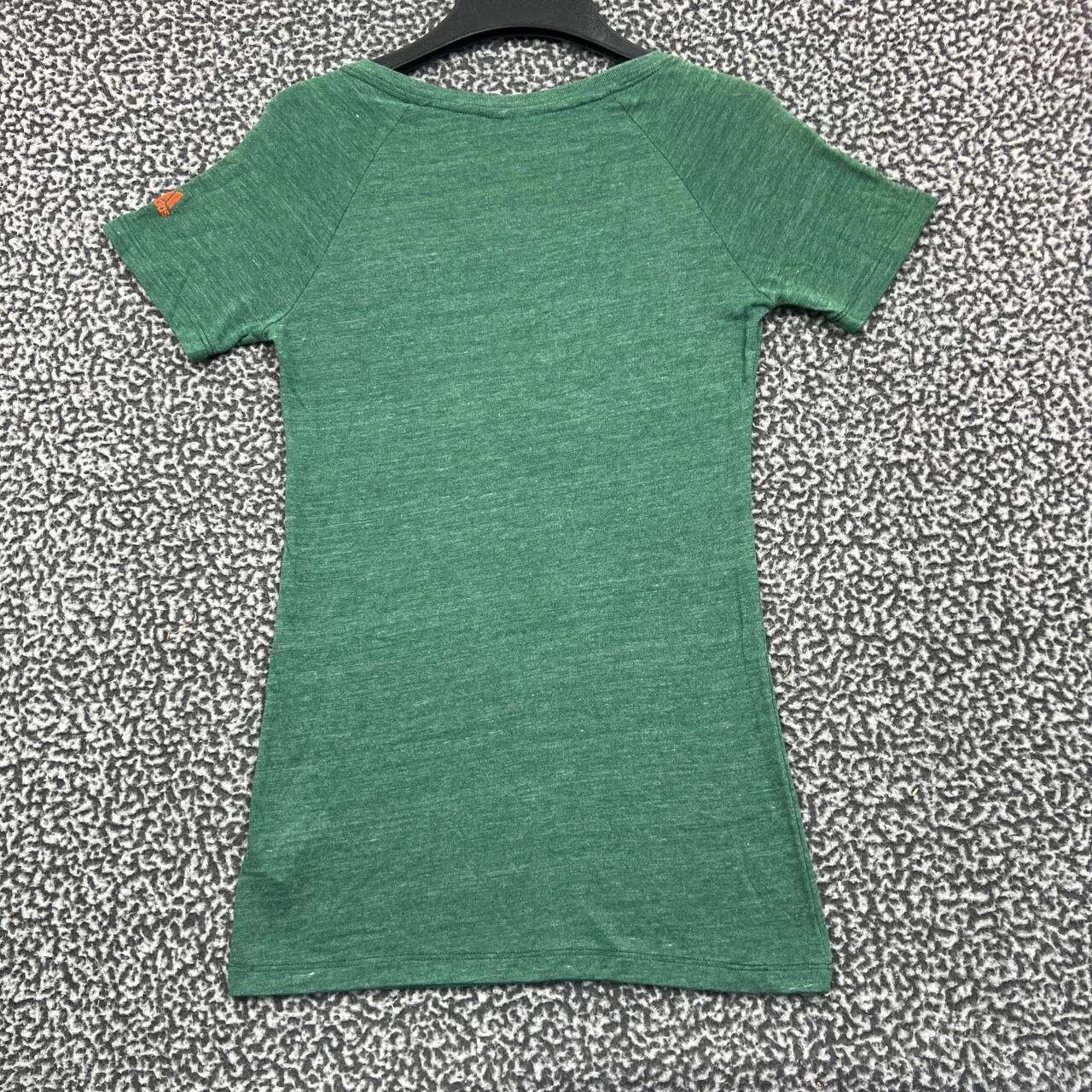 Adidas Miami Hurricanes Shirt Women Adidas Short Sleeve V-Neck S Size S / US 4 / IT 40 - 2 Thumbnail