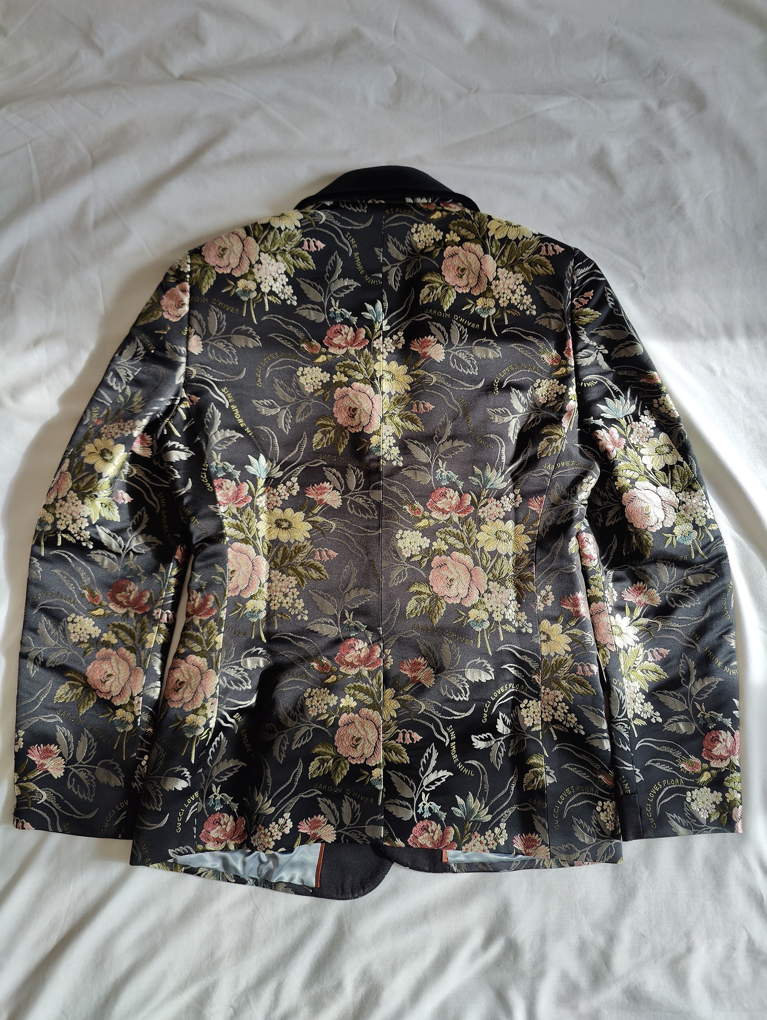 Gucci Gucci Silk Floral Jacquard Jacket Size 52R - 15 Thumbnail