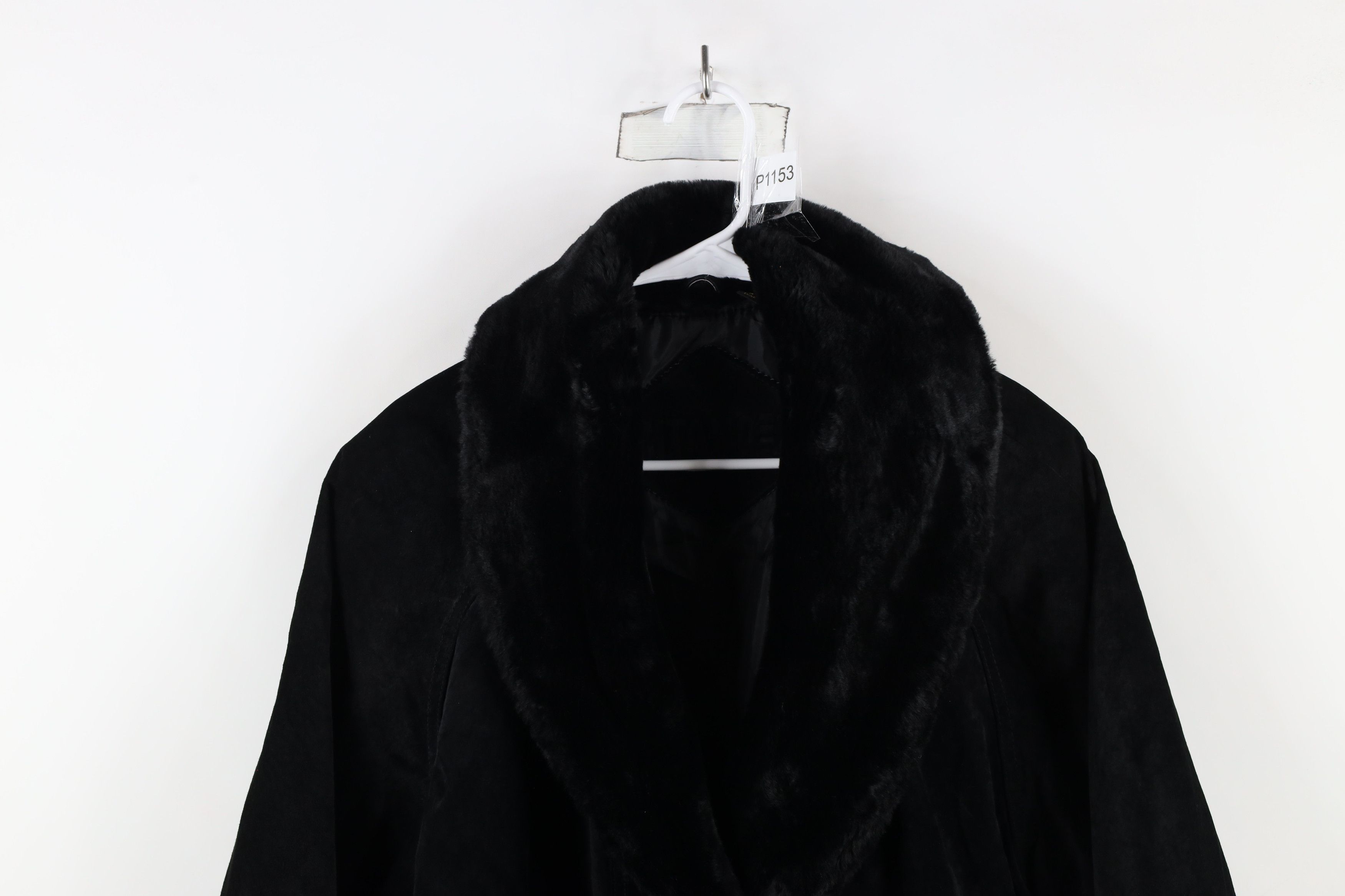Vintage Vintage 90s Streetwear Plush Collar Suede Leather Jacket Size L / US 10 / IT 46 - 2 Thumbnail