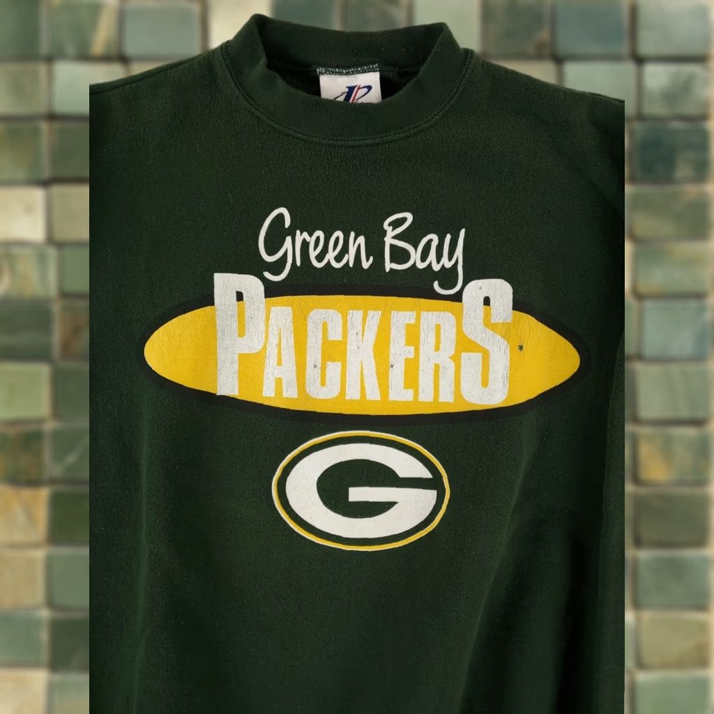 Logo Athletic VINTAGE Logo Athletic Sweatshirt Green Bay Packers Mens XXL 2XL Pullover 90s Shirt Size US XXL / EU 58 / 5 - 1 Thumbnail