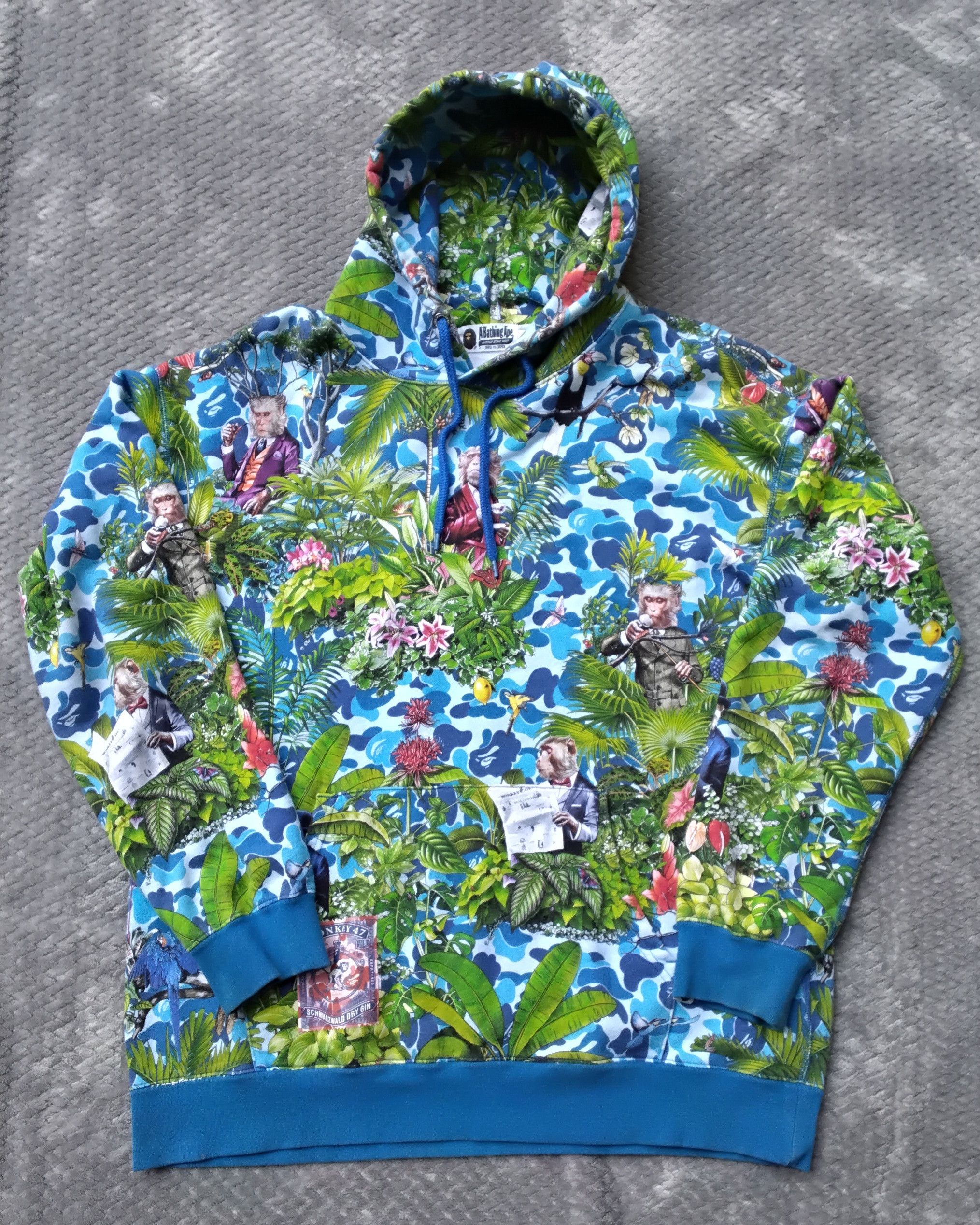 【レア】A BATHING APE Monkey 47 パーカー プルオーバー Bape Bape X Monkey 47 Pullover Hoodie Pink | Grailed