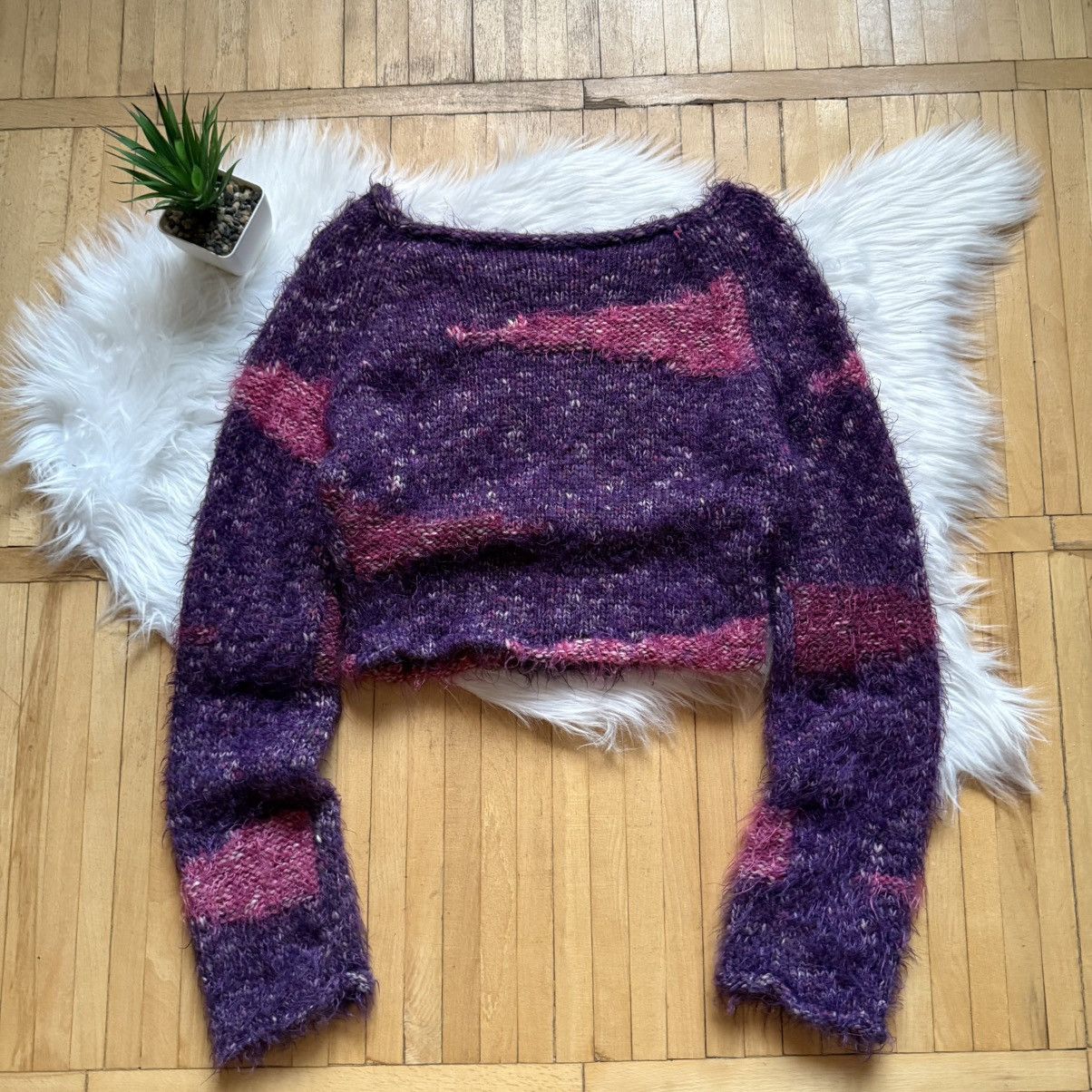 If Six Was Nine 📌 Vintage Y2K Per Una Mohair Cropped Sweater Cutie Style Size M / US 6-8 / IT 42-44 - 7 Thumbnail