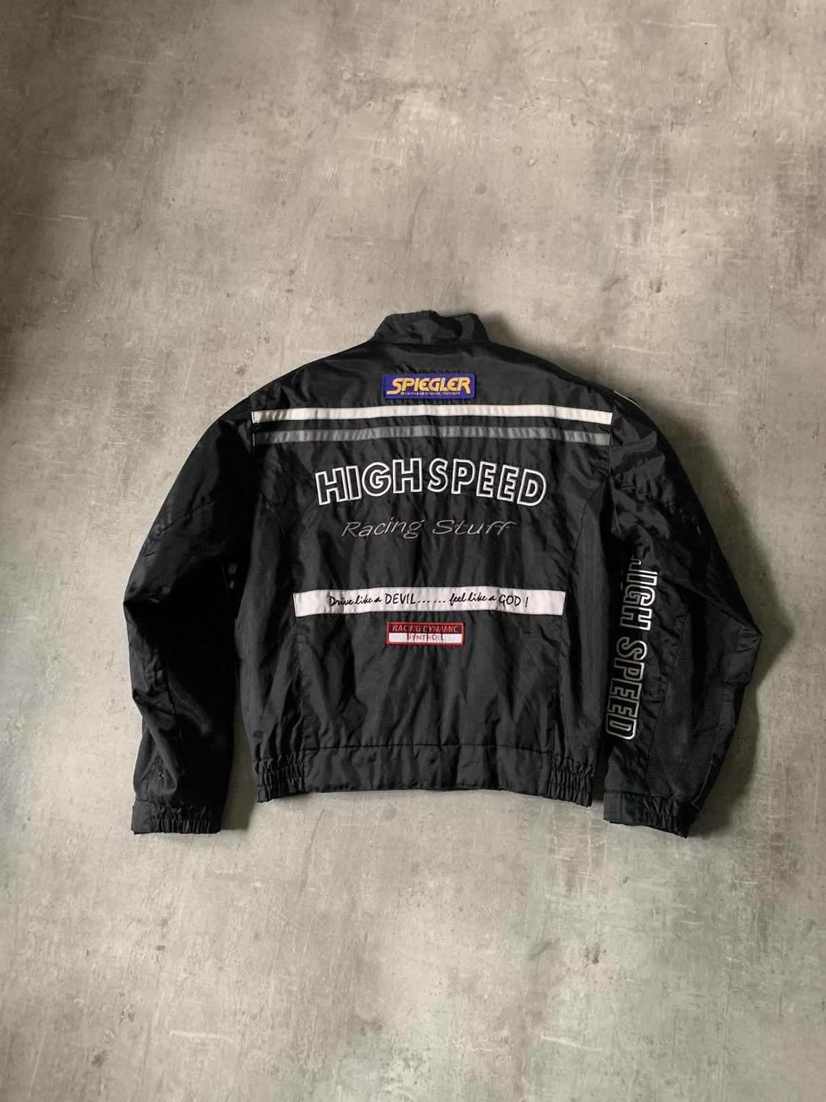 Vintage Vintage Racing jacket high speed black rare Size US L / EU 52-54 / 3 - 2 Thumbnail