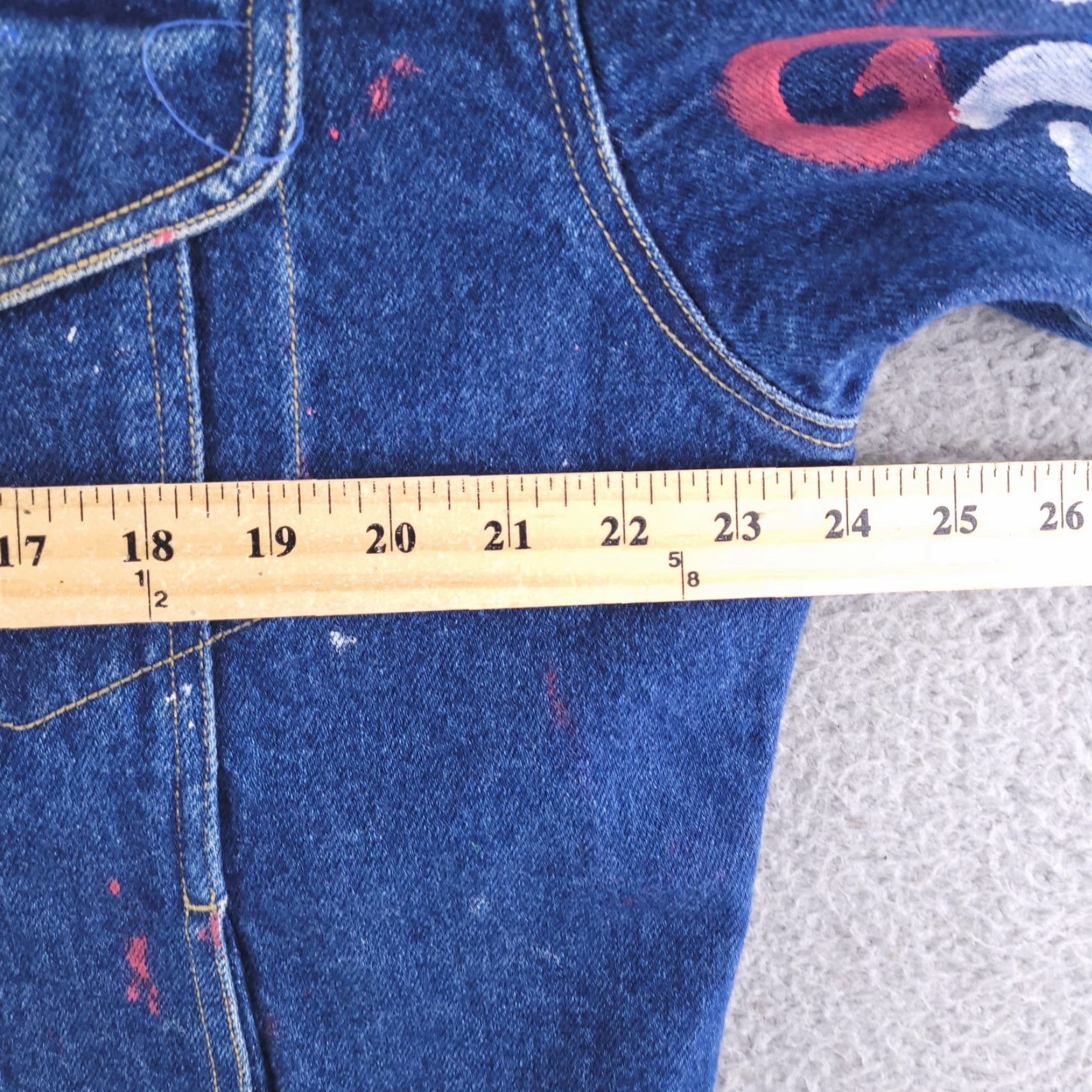 Liz Claiborne Liz Claiborne Jacket Womens 12 Blue Denim USA Flag Oversized Size 34" / US 12 / IT 48 - 7 Thumbnail