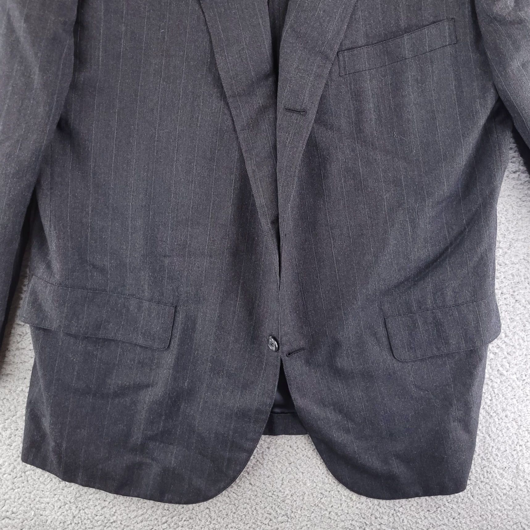Brooks Brothers VINTAGE Brooks Brothers Golden Fleece Suit Jacket Mens 46 Gray Made USA Charcoal Size 46R - 4 Thumbnail