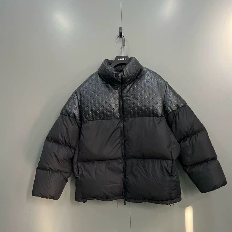 Louis Vuitton Louis Vuitton Black old flower split leather down jacket 25 Size US XXL / EU 58 / 5 - 1 Thumbnail
