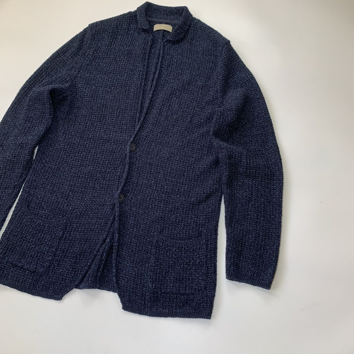 Other Falconeri Sweater Cardigan Blazer in Dark Blue 52 Italy Size 42R - 3 Thumbnail