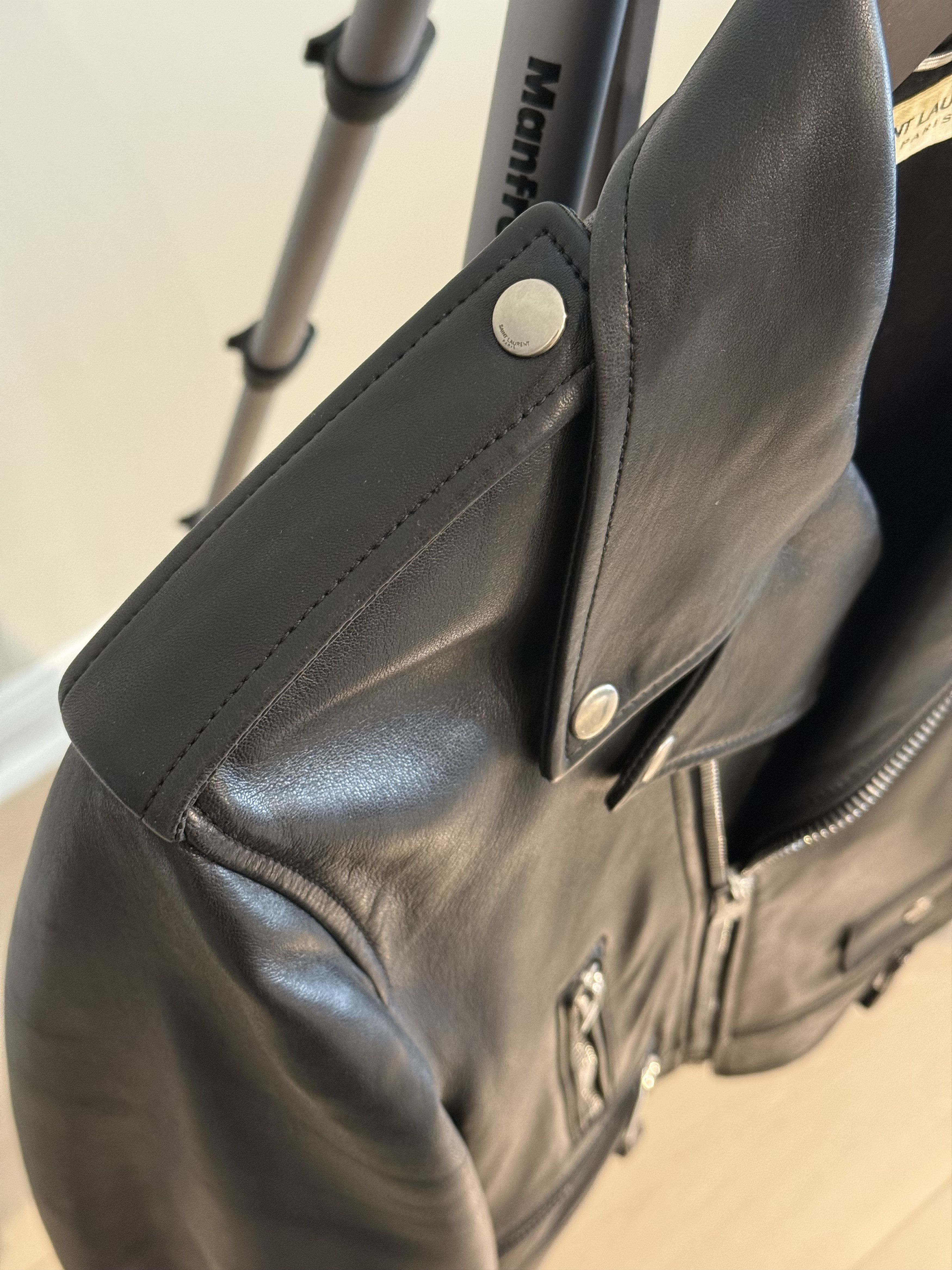 Saint Laurent Paris FW13 Sz54 Black L01 Lamb Leather Jacket Size US L / EU 52-54 / 3 - 3 Thumbnail
