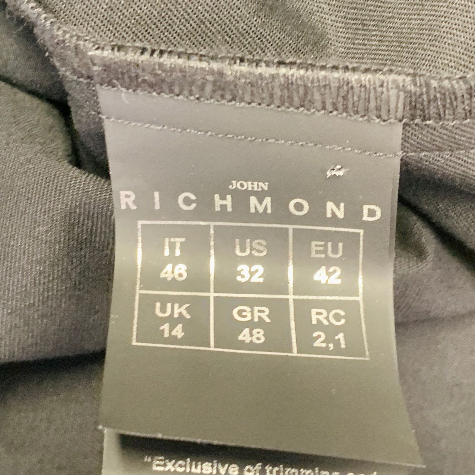 John Richmond L Black Silver Cotton Blend Studded Stars Two Pockets Shirt Size L / US 10 / IT 46 - 7 Thumbnail