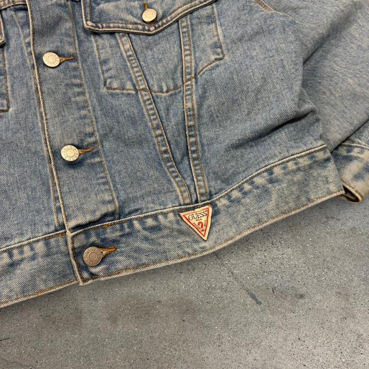 Guess 1990s Guess Jeans USA Made Boxy Short Denim Jacket size L Size US L / EU 52-54 / 3 - 2 Thumbnail