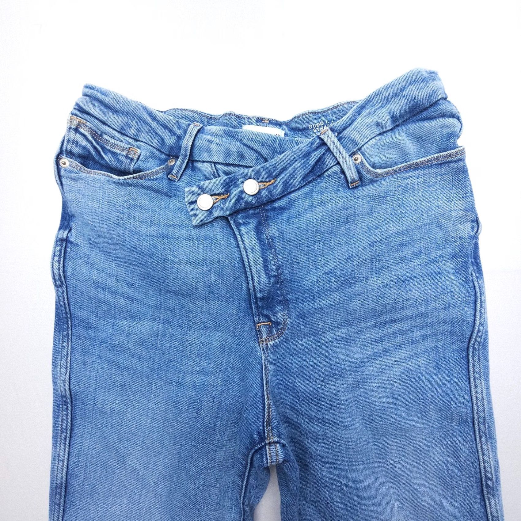 Good American Good American Jeans Size 10 30 Blue Stretch High Rise Denim Straight Regular Women XS? Bump Size 32" / US 10 / IT 46 - 5 Thumbnail