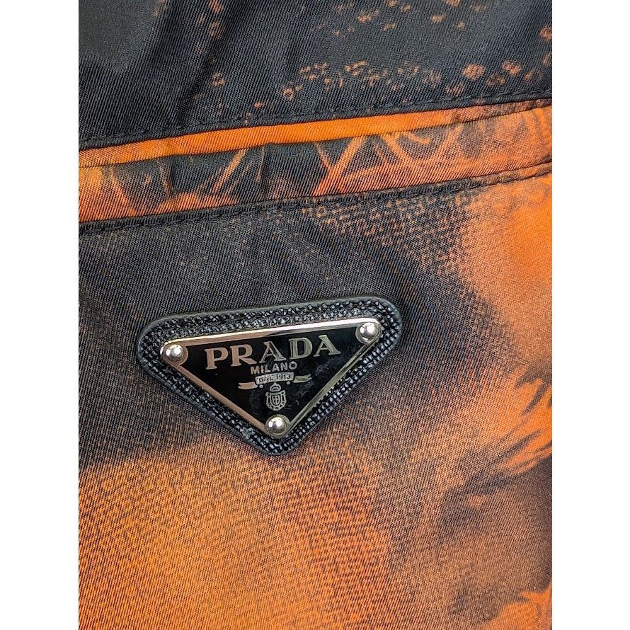 Prada o1rshd1 Re-Nylon Human Pantalone Shorts in Arancio Size US 32 / EU 48 - 16 Thumbnail