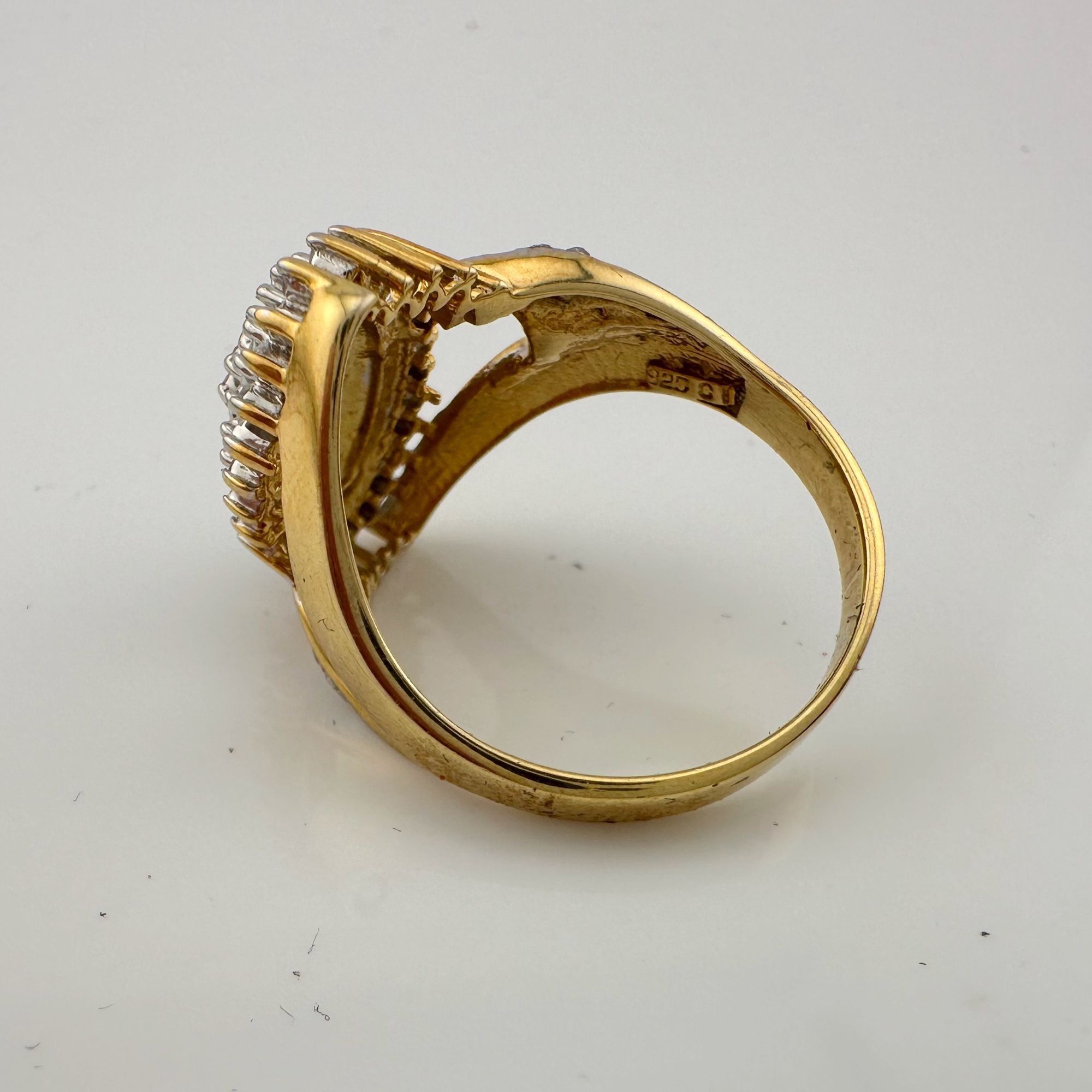 Other Marquise Cut 1/2 Carat Diamond Ring - Gold Plated Silver Size ONE SIZE - 14 Thumbnail