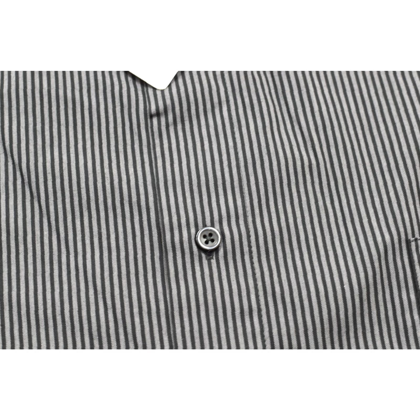 Vintage KSS Signature Shirt Men 20 37/8 Tall Button-Down Black Gray Striped Cotton Blend Dress Shirt Mens Big & Tall Size US XXL / EU 58 / 5 - 7 Thumbnail
