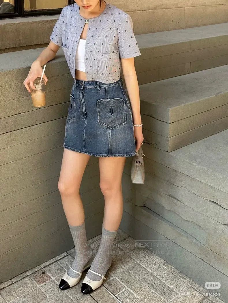 Chanel Chanel Striped embroidered logo camelia double C short-sle Size XS / US 0-2 / IT 36-38 - 7 Thumbnail