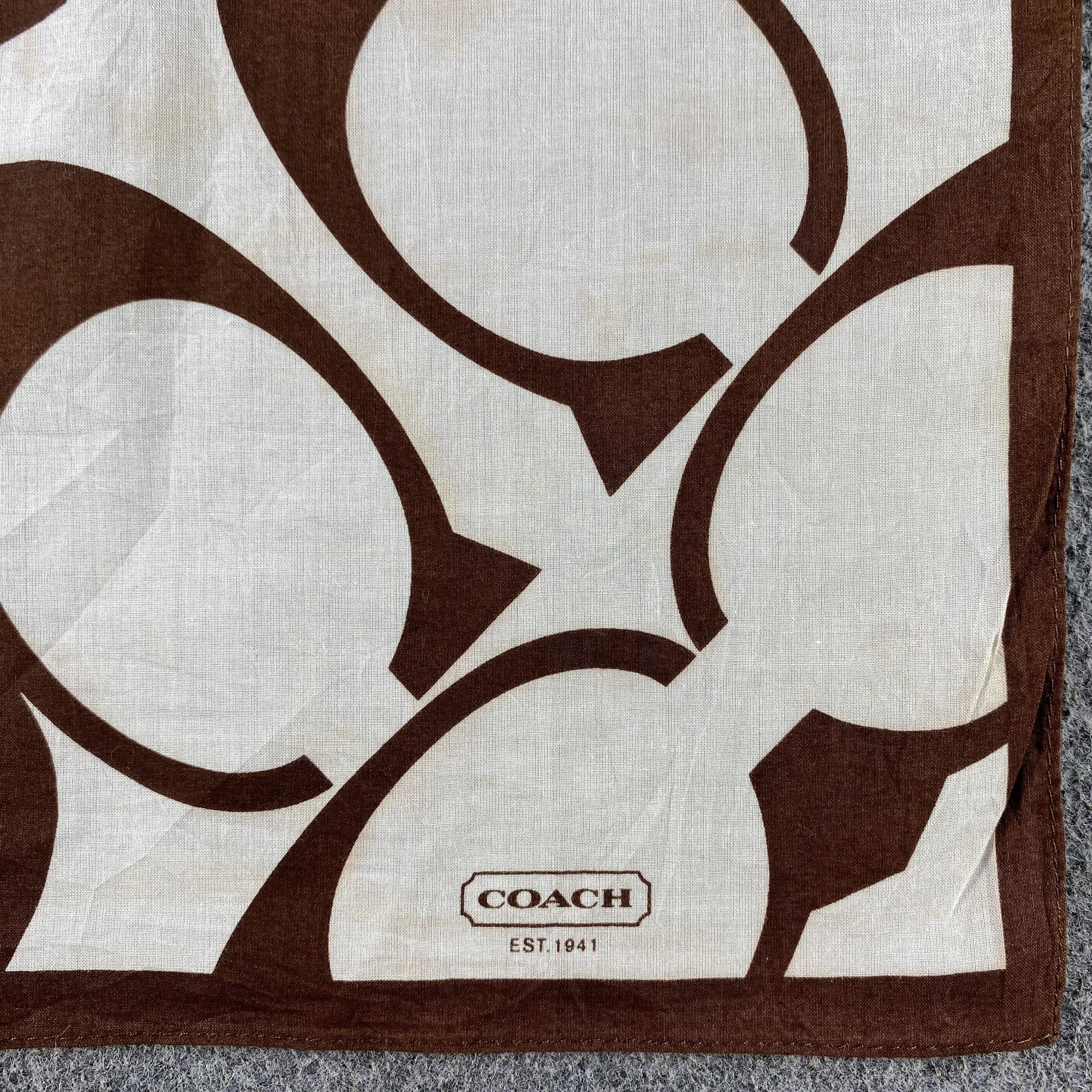 Coach × Vintage Coach Handkerchief/Neckerchief/Bandana HC640 Size ONE SIZE - 3 Thumbnail