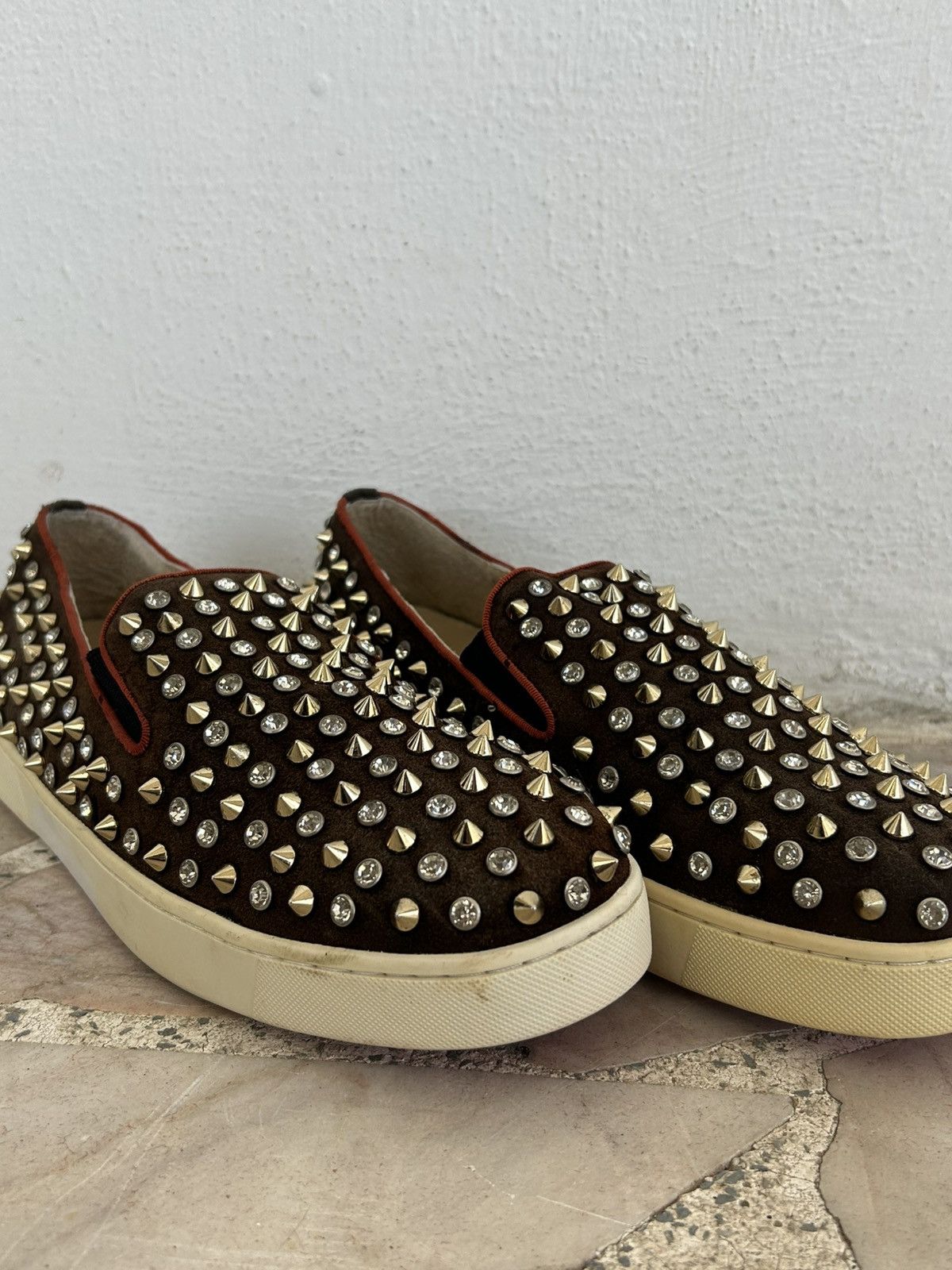 Christian Louboutin Christian Louboutin Crystal Dandelion Spikes Loafers UK8.5 Size US 8.5 / EU 41-42 - 4 Thumbnail