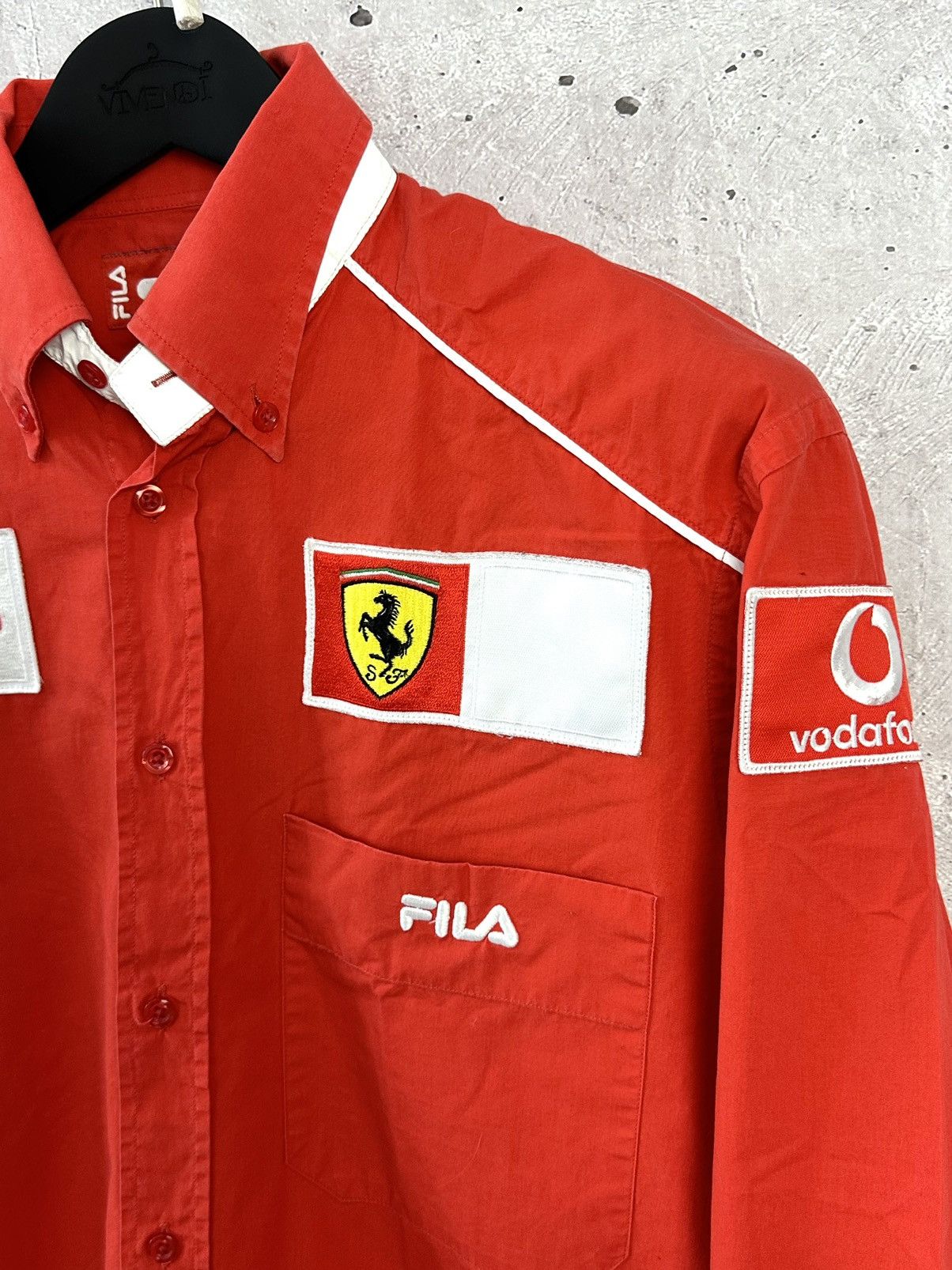 Fila Vintage Ferrari Fila Vodafone Racing Red Shirt Size US M / EU 48-50 / 2 - 4 Thumbnail