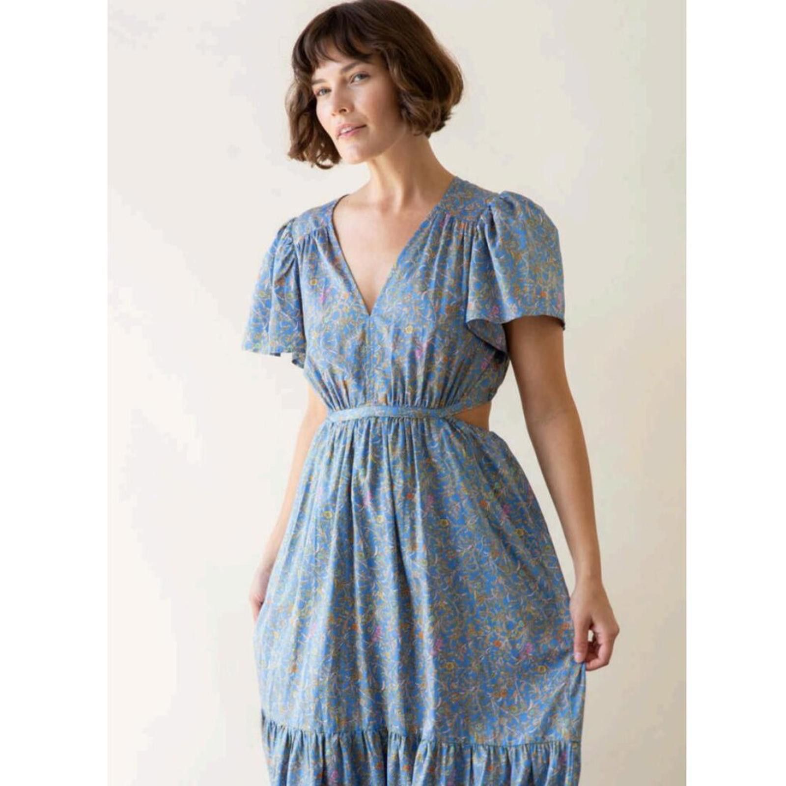 Xirena XíRENA Gabrielle Cutout Dress In Bleu Flora Size XS NWT Size XS / US 0-2 / IT 36-38 - 11 Thumbnail