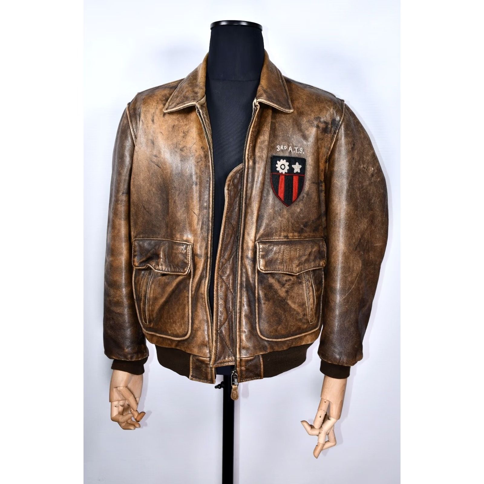 Vintage Chevignon Jacket Bomber Leather Brown L Mens Vintage Flight Shirt Jackethood? Size US L / EU 52-54 / 3 - 4 Thumbnail