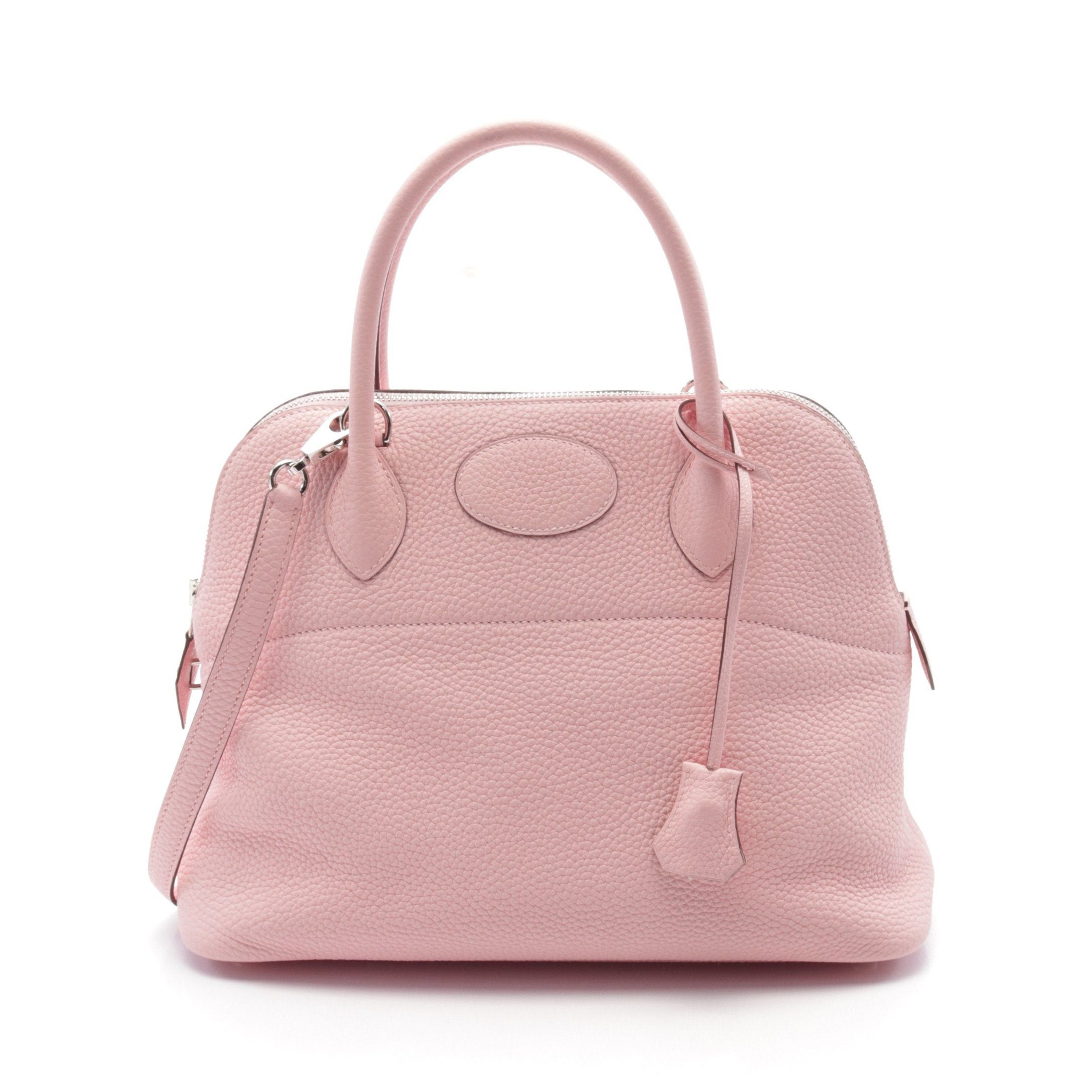 Hermes Hermes Bolide 31 Verso Rose Sakura Nata Handbag Clemence Leather Pink Silver Hardware Z Stamp Size ONE SIZE - 1 Thumbnail