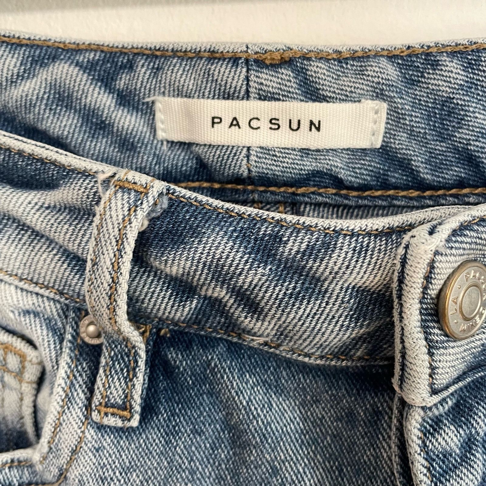 Pacsun PacSun Mom Jeans 26 Womens Button Fly Distressed Casual Size 27" / US 4 / IT 40 - 5 Thumbnail