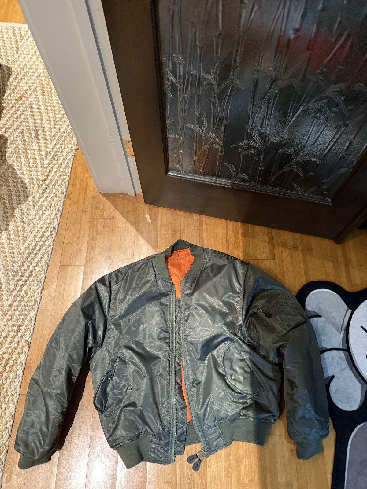 Vintage Green bomber jacket Size US L / EU 52-54 / 3 - 1 Thumbnail