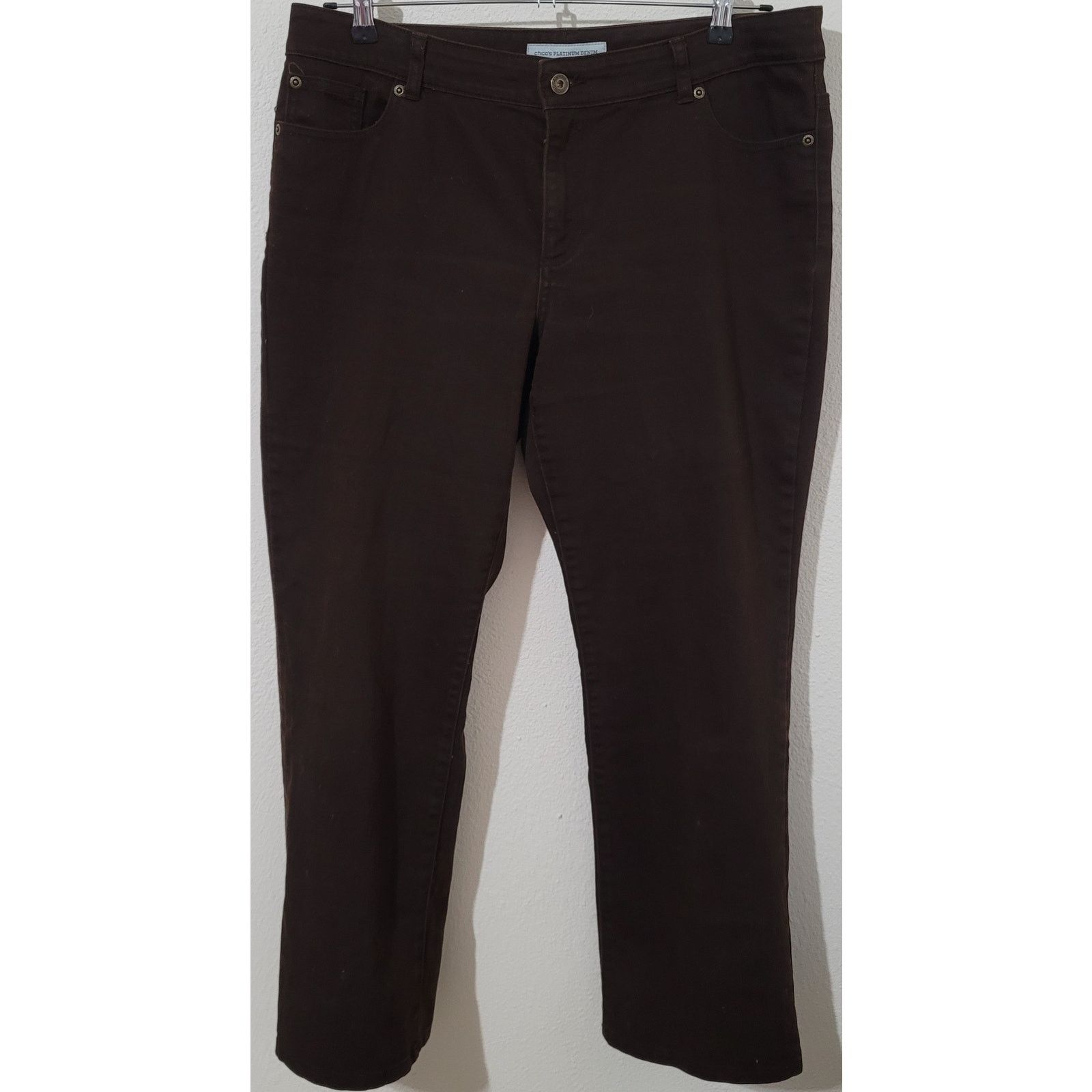 Other Chico's Platinum Brown Denim Jeans 2.5 Large 12 14 Size 34" / US 12 / IT 48 - 1 Thumbnail