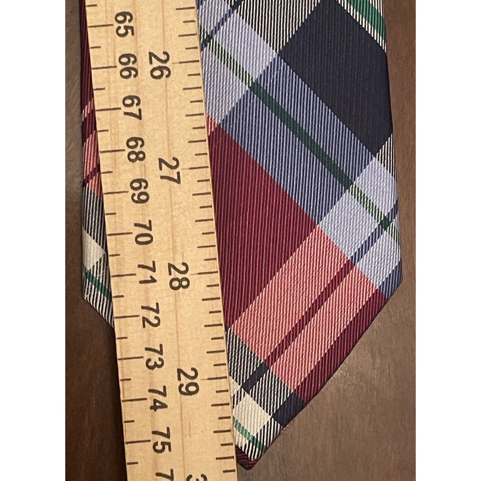 Nautica Nautica Red Blue Green 100% Silk Made In China Size ONE SIZE - 5 Thumbnail