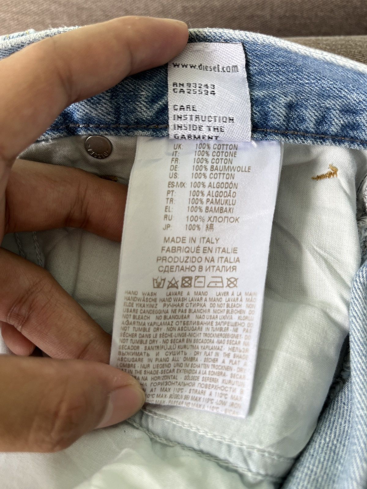 Designer × Diesel Diesel industry Distressed Jeans Size 31" - 22 Thumbnail