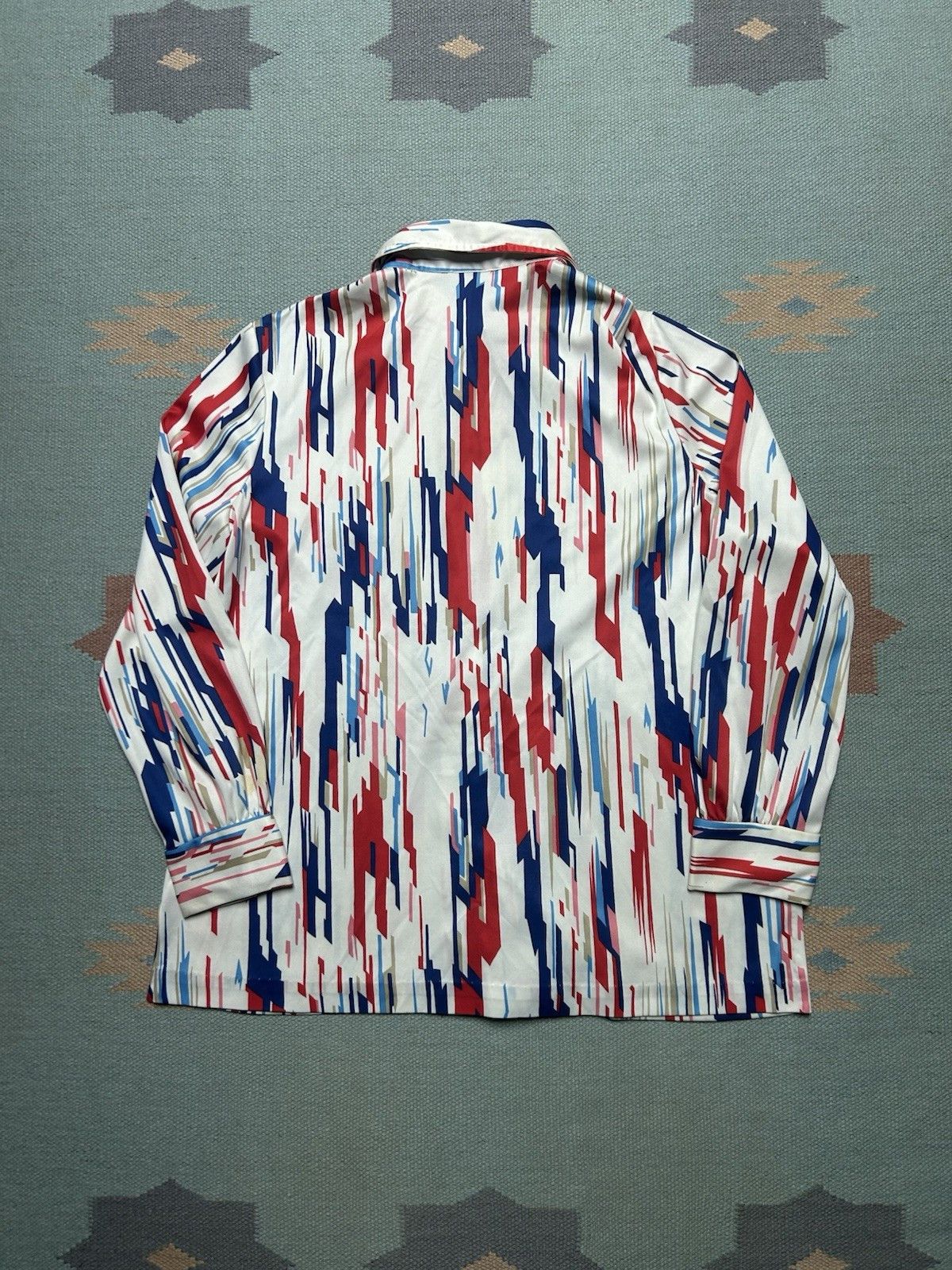 Vintage Vintage 70s button shirt nylon polyester? dagger collar Lg Size L / US 10 / IT 46 - 7 Thumbnail