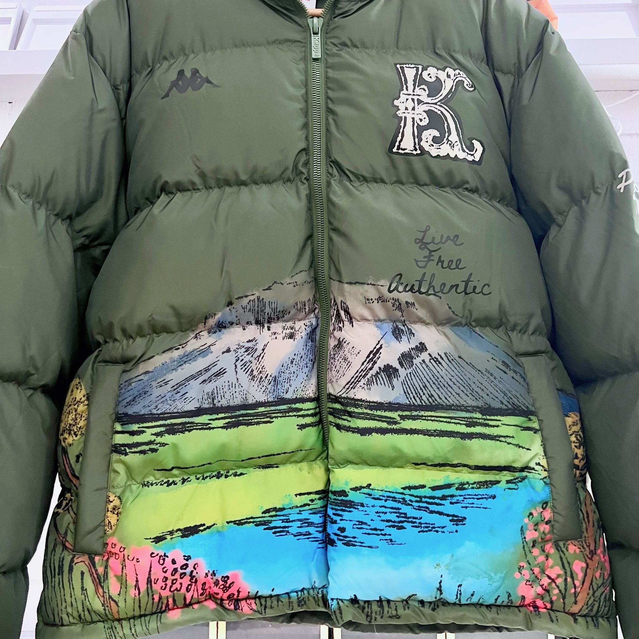 Kappa Kappa Authentic Finreol Puffer Jacket - Green Cypress Size US M / EU 48-50 / 2 - 4 Thumbnail