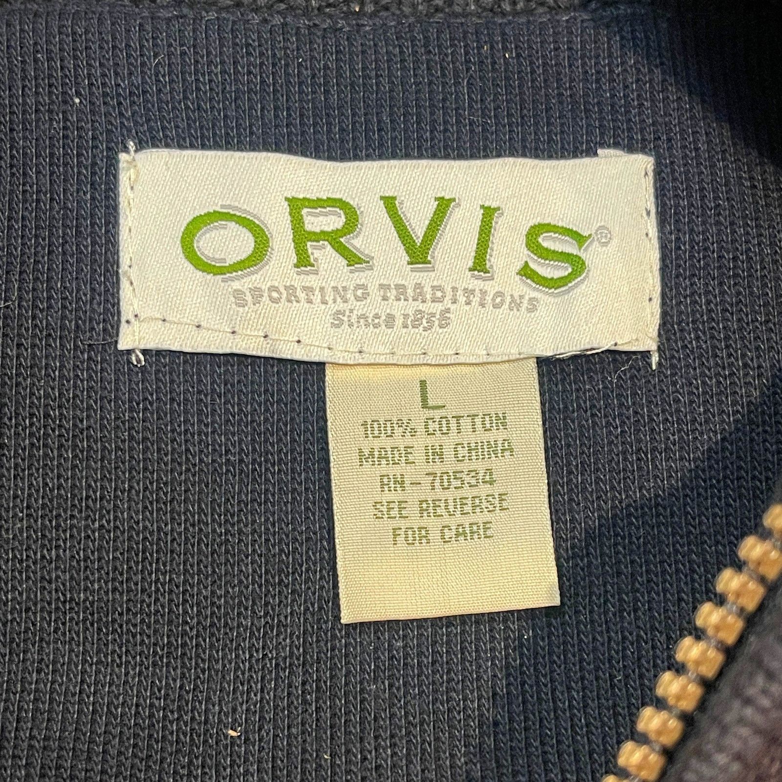 Orvis Orvis Zip Front Sweater Vest with Suede Accents Size L Size US L / EU 52-54 / 3 - 3 Thumbnail
