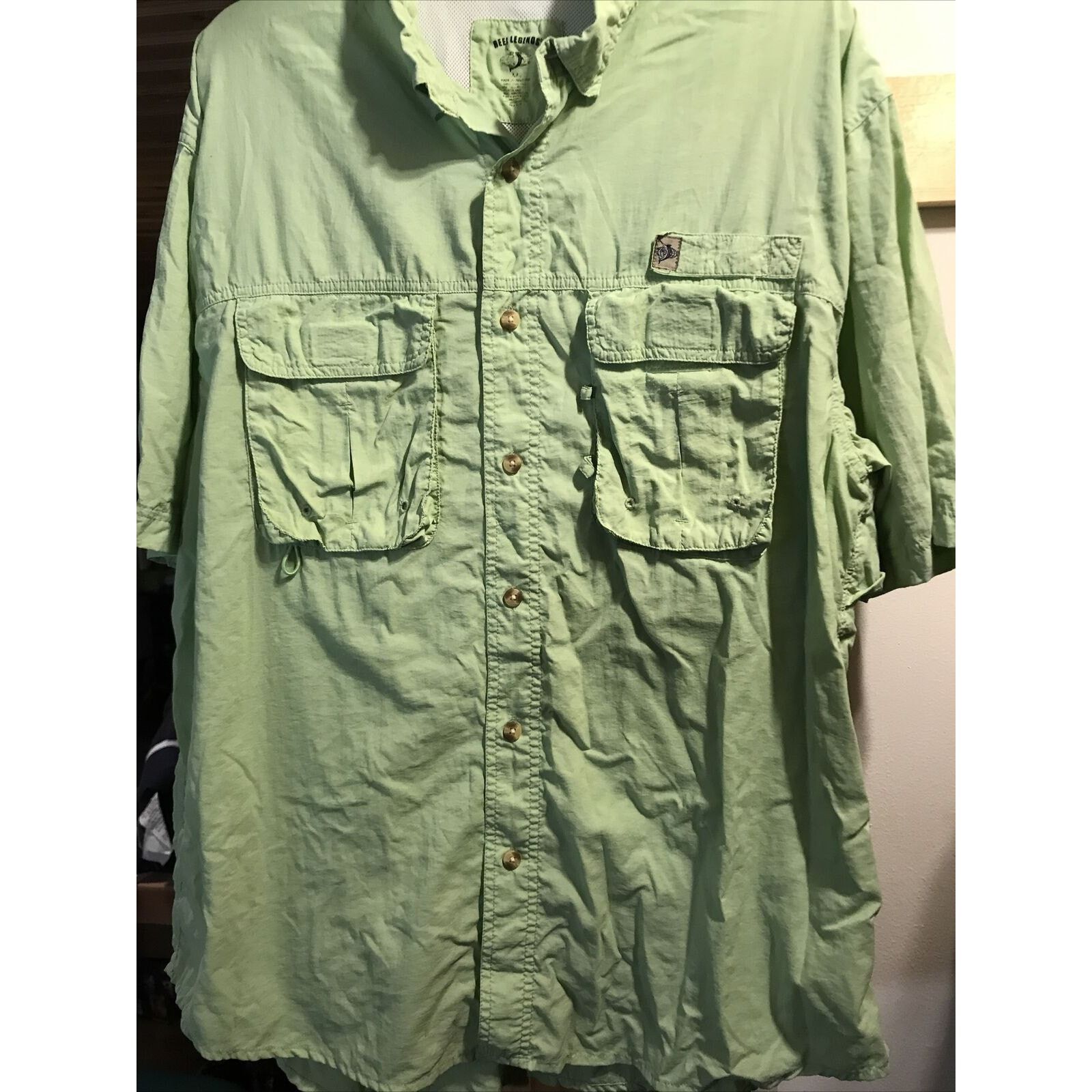Reel Legends Reel Legends Men’s XXL Light Green Mesh Nylon Fishing Shirt Size US XXL / EU 58 / 5 - 4 Thumbnail