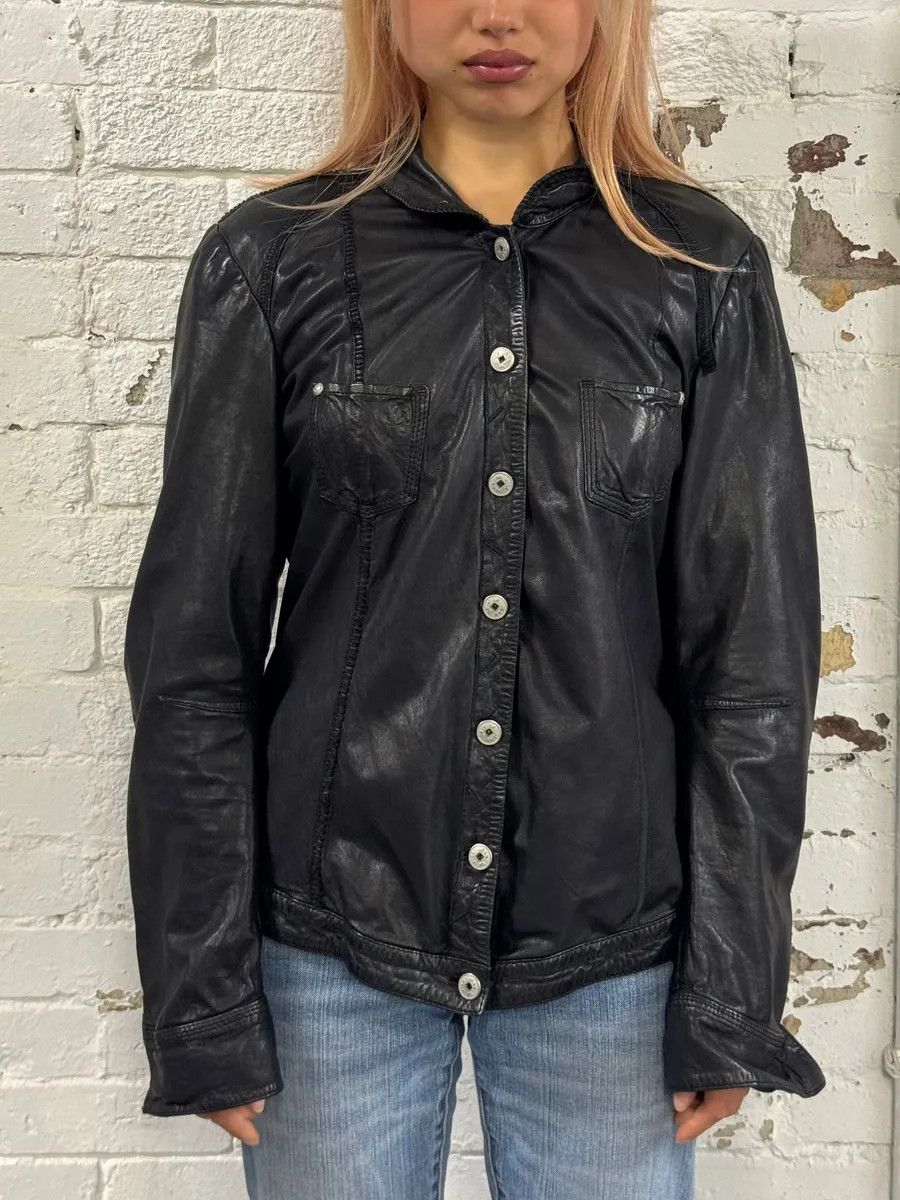 Marithe + Francois Girbaud Marithé + François Girbaud Black Avant-Garde Patches Leather Jacket Size M / US 6-8 / IT 42-44 - 2 Thumbnail