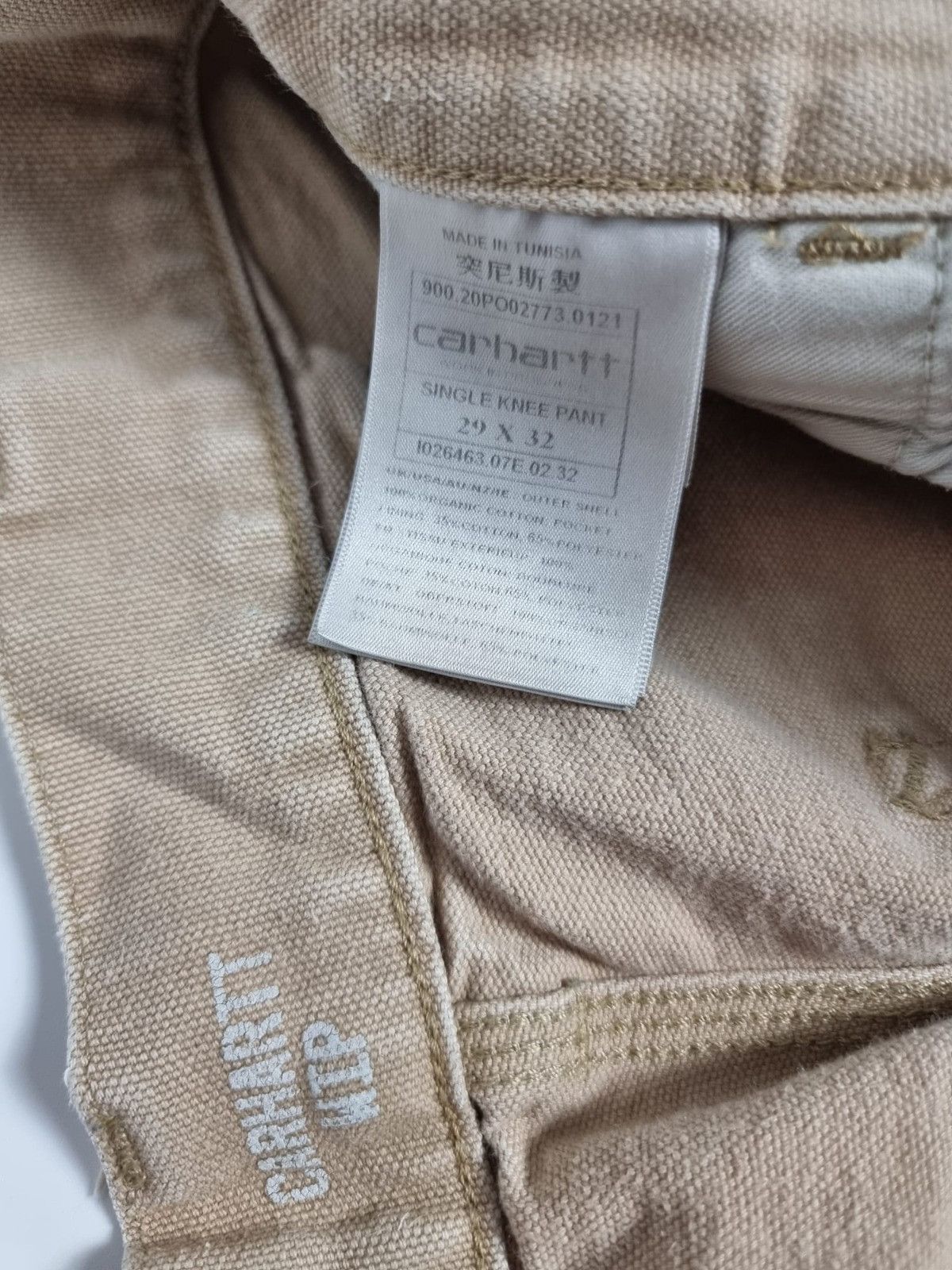 Carhartt × Vintage Carhartt single knee pant beige 29x32 S mens womens Size US 30 / EU 46 - 4 Thumbnail